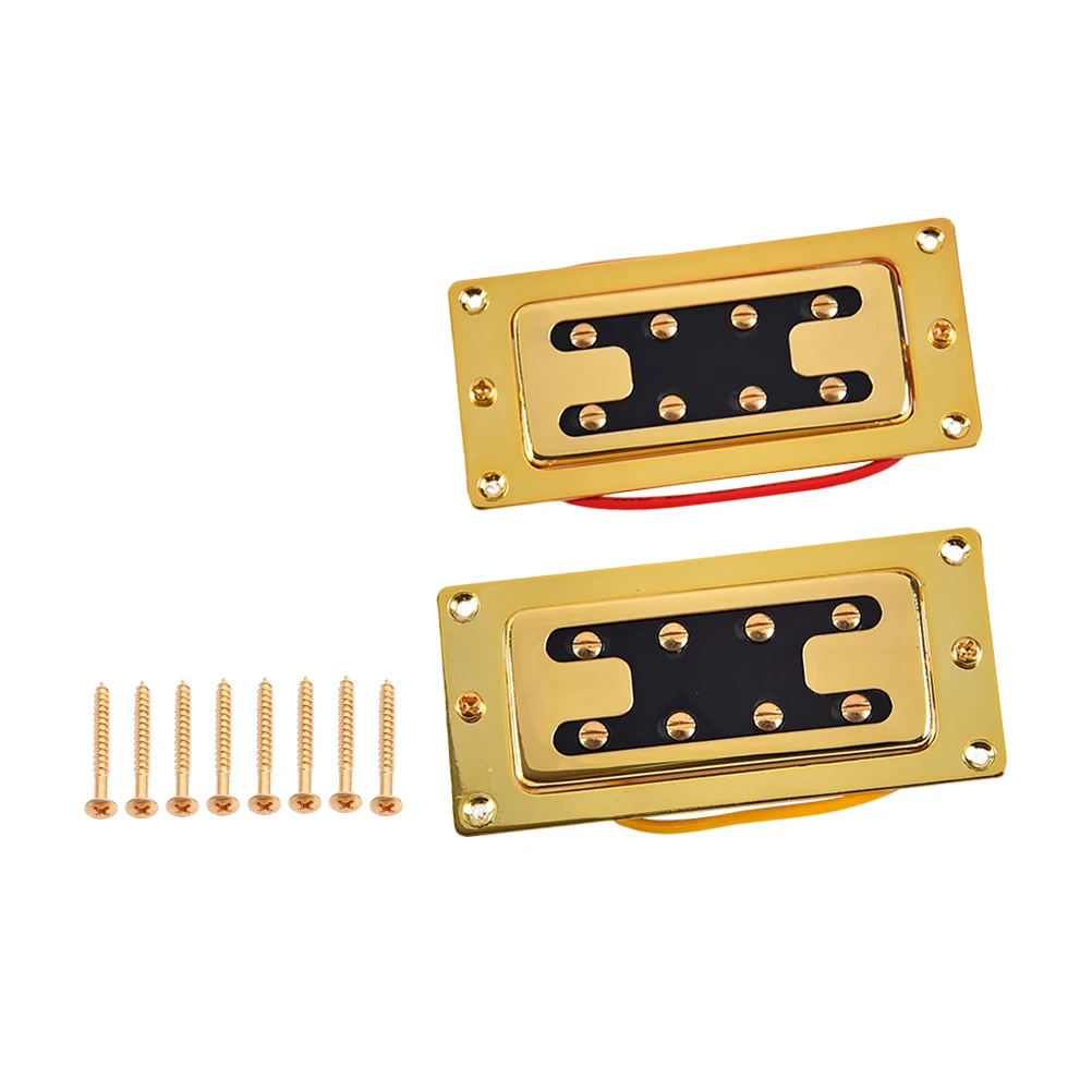 2Pcs Bass Gold Humbucker Double 4 String Humbucker Coil Electric 4String Guitar Accessories Wax Potted Easy Install
2Pcs Bass Gold Humbucker Double 4 String Humbucker Coil Electric 4String Guitar Accessories Wax Potted Easy Install
