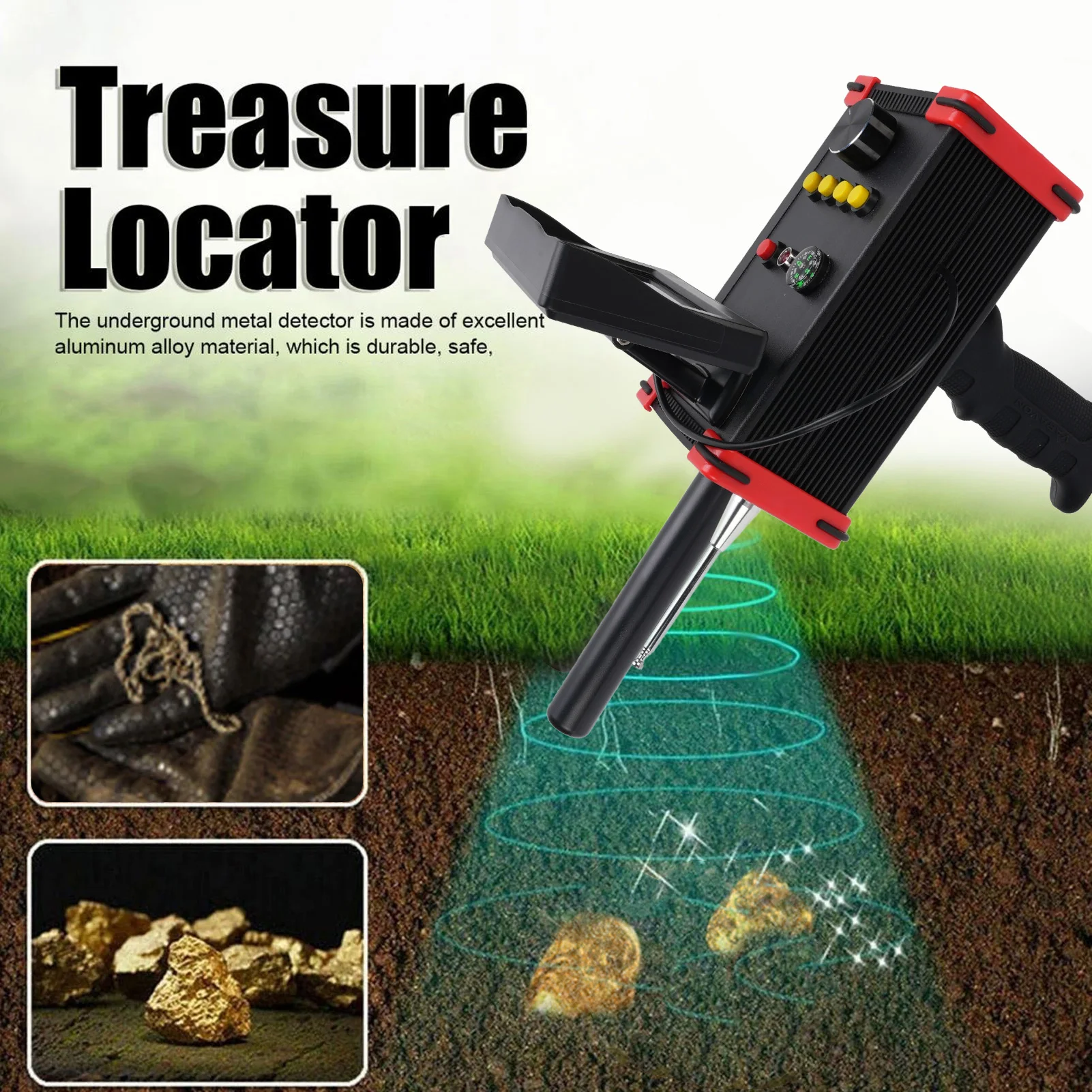 Handheld Metal Detector 15m Depth 1000m Range High Sensitivity Metal Scanner for Gold Silver Jadestone Metal Detector US Plugs
Handheld Metal Detector 15m Depth 1000m Range High Sensitivity Metal Scanner for Gold Silver Jadestone Metal Detector US Plugs