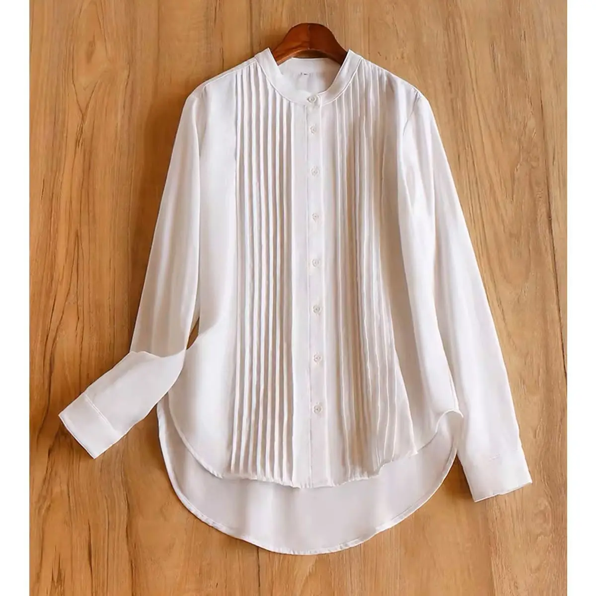 Dave&di Double Layer Cotton Yarn Pure Cotton Long Sleeved Stand Collar Curved Long Sleeved Shirt Top Woman Clothes Shirts
Dave&di Double Layer Cotton Yarn Pure Cotton Long Sleeved Stand Collar Curved Long Sleeved Shirt Top Woman Clothes Shirts