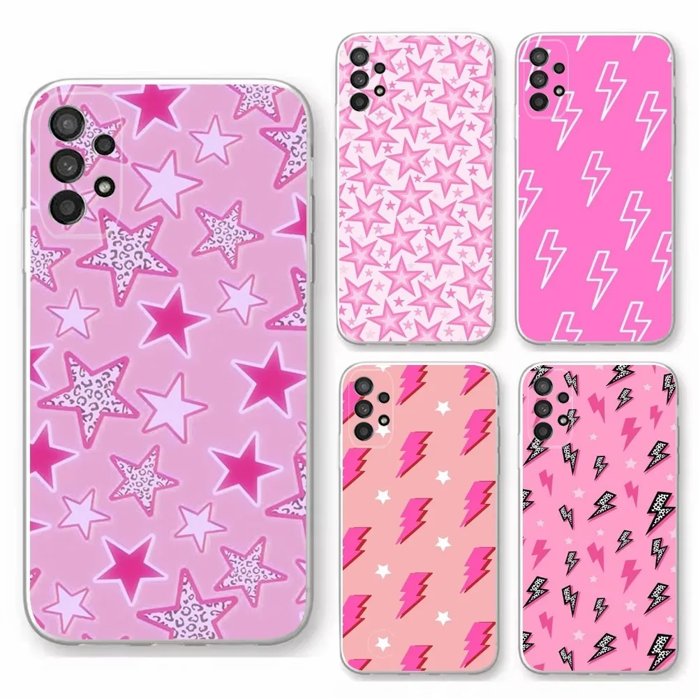 Preppy Stars Lightning Pink Phone Case For Samsung Galaxy A71,70,52,40,51,31,A50,21S,30S,Note20ultra Transparent Cover
Preppy Stars Lightning Pink Phone Case For Samsung Galaxy A71,70,52,40,51,31,A50,21S,30S,Note20ultra Transparent Cover