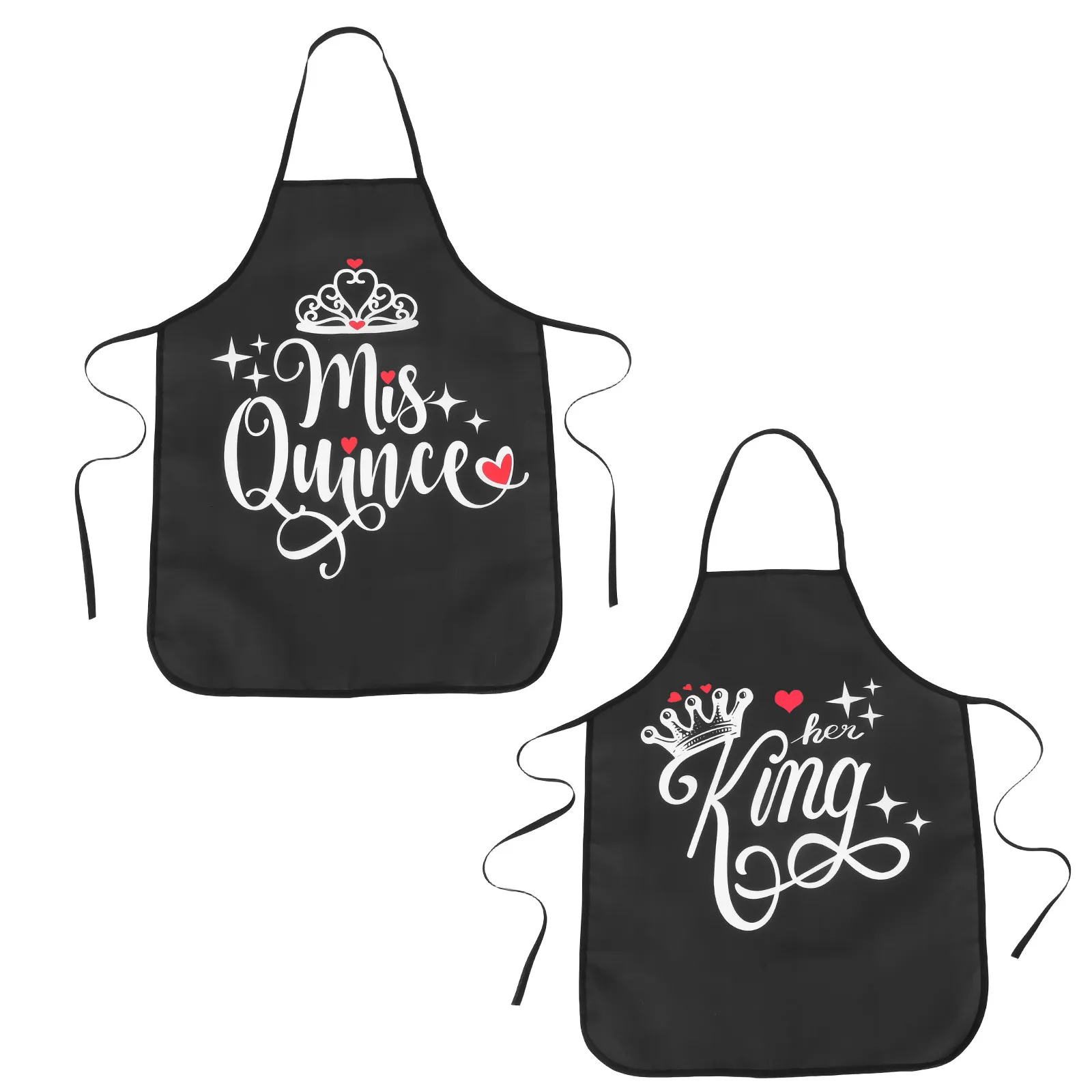 1Pair Romantic Valentine Apron Set for Him and Her Letter Crown Print Cooking Apron for Kitchen Baking Cafe Grill
1Pair Romantic Valentine Apron Set for Him and Her Letter Crown Print Cooking Apron for Kitchen Baking Cafe Grill