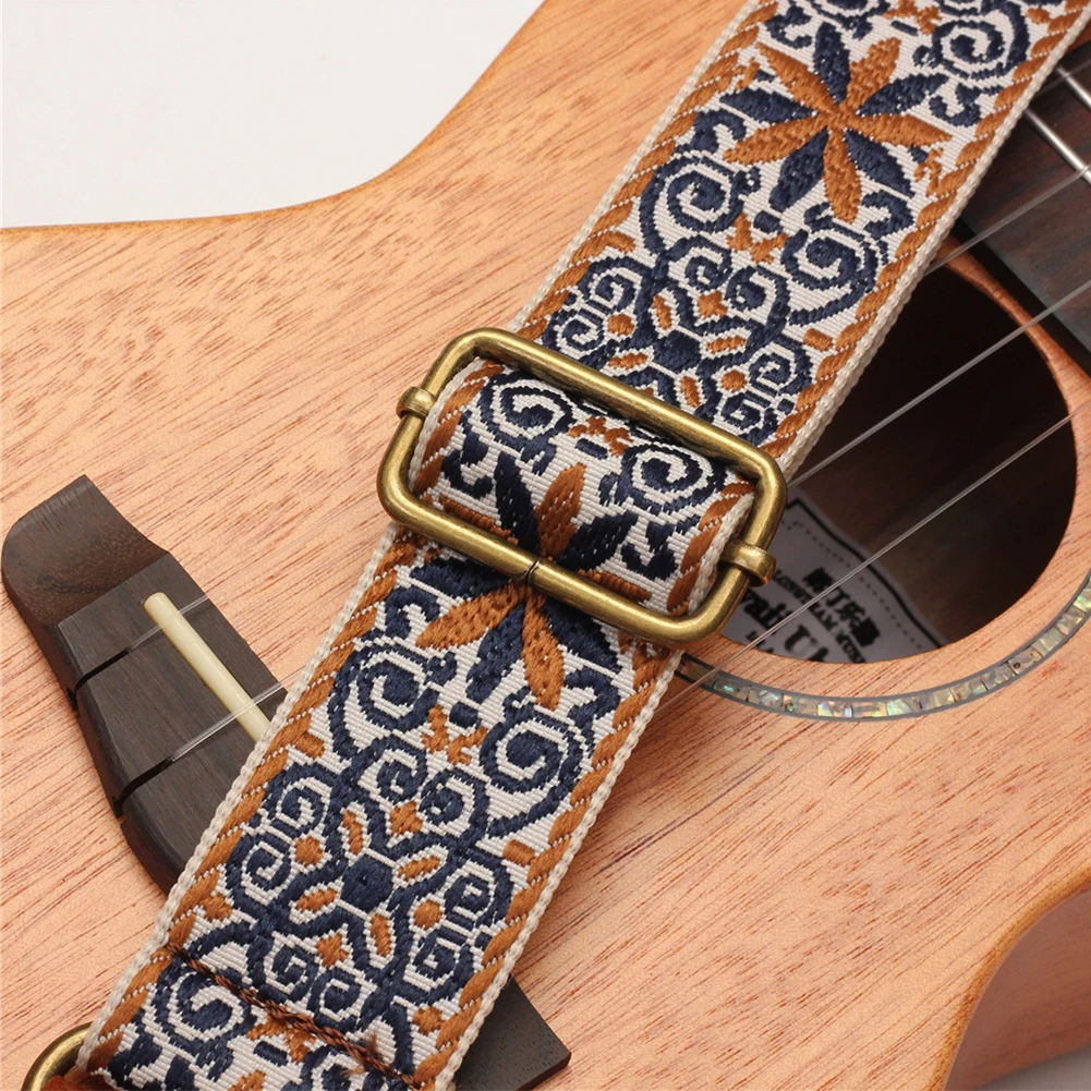 Vintage Flowers Guitar Strap Embroidery Pattern Boho Pattern Instrument Strap Ethnic Style for Classical Guitar Mandolin Banjo
Vintage Flowers Guitar Strap Embroidery Pattern Boho Pattern Instrument Strap Ethnic Style for Classical Guitar Mandolin Banjo