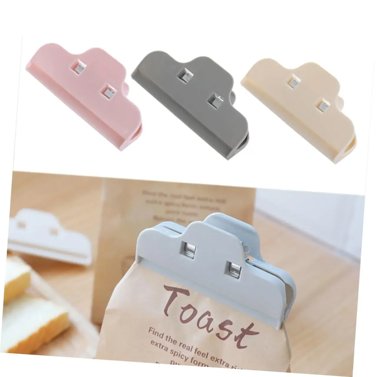 6pcs Edge Food Clip Reusable Bag Clips For Food Sealer Clamps Snack Large Chip Clip Kitchen Mini bag sealer Clips food Snacks
6pcs Edge Food Clip Reusable Bag Clips For Food Sealer Clamps Snack Large Chip Clip Kitchen Mini bag sealer Clips food Snacks