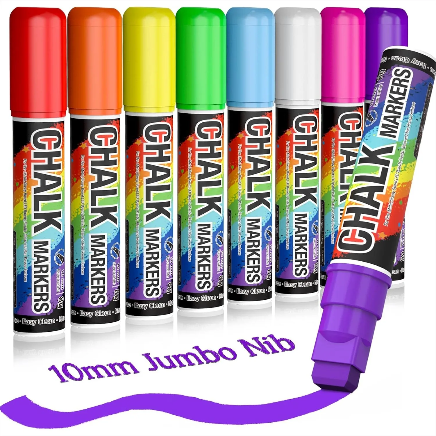 Washable Window Markers for Cars, Jumbo Liquid Chalk Pens for Wedding Signs and Back to School Art
Washable Window Markers for Cars, Jumbo Liquid Chalk Pens for Wedding Signs and Back to School Art