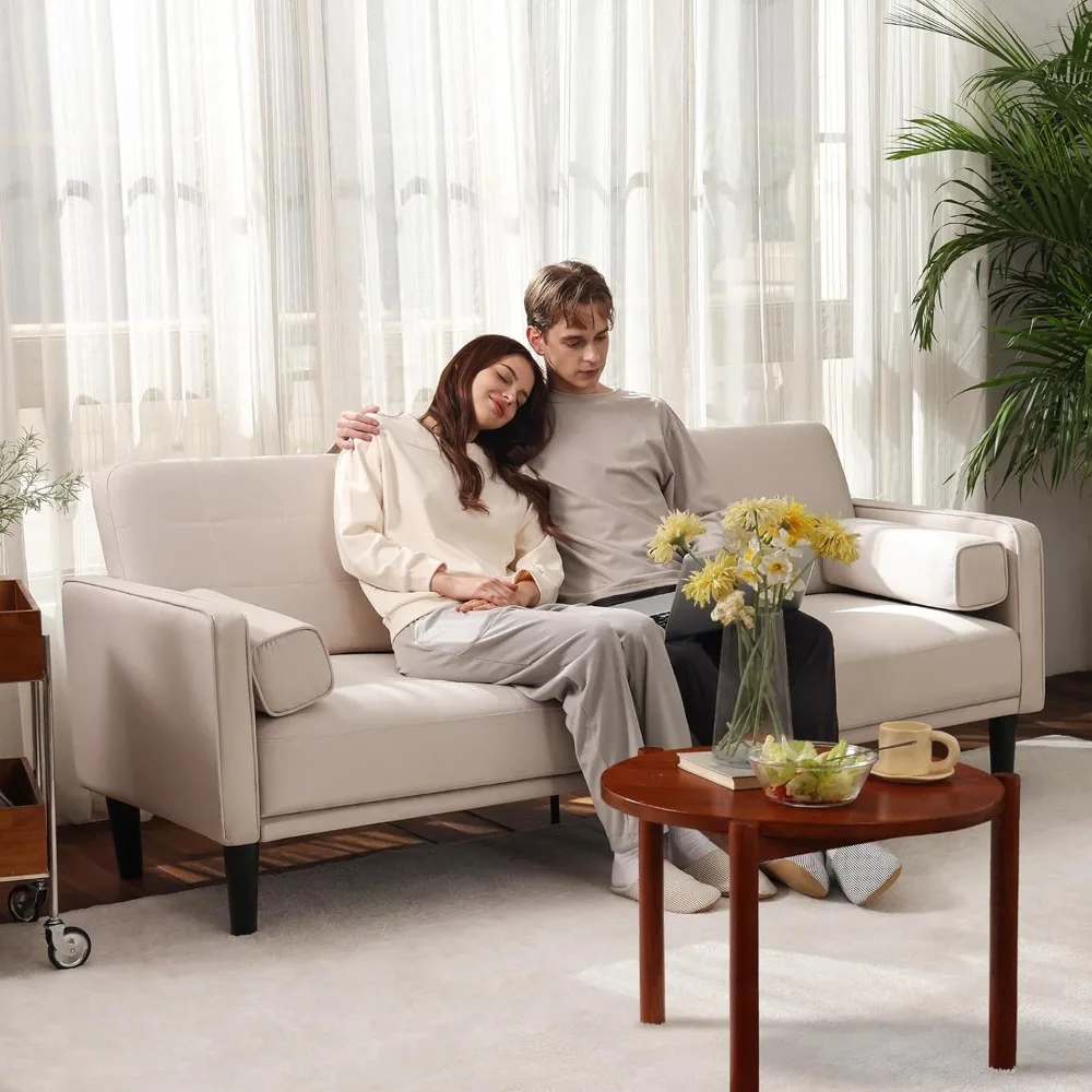 70" Beige Comfy Loveseat Sofa, Recliner Sofa Couch, with Removable Washable Cover, High Density Foam Cushions
70" Beige Comfy Loveseat Sofa, Recliner Sofa Couch, with Removable Washable Cover, High Density Foam Cushions