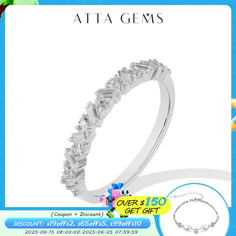 ATTAGEMS Sparkling Moissanite Diamond Rings for Women D Color VVS1 Baguette Matching Wedding Band S925 Silver Engagement Jewelry
ATTAGEMS Sparkling Moissanite Diamond Rings for Women D Color VVS1 Baguette Matching Wedding Band S925 Silver Engagement Jewelry