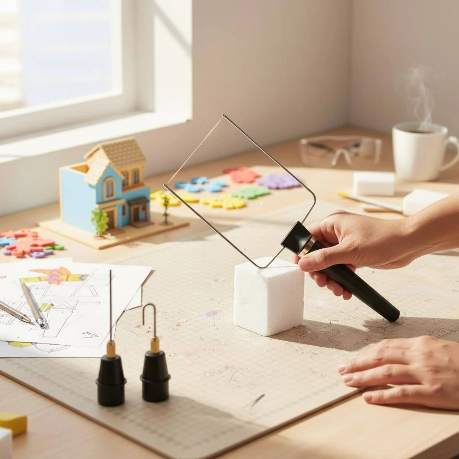 Electric Foam Cutting Pen Interchangeable Heads Foam Cutting Pen Styrofoam Cutter Kit Detachable Cord on/deactivated Switch
Electric Foam Cutting Pen Interchangeable Heads Foam Cutting Pen Styrofoam Cutter Kit Detachable Cord on/deactivated Switch