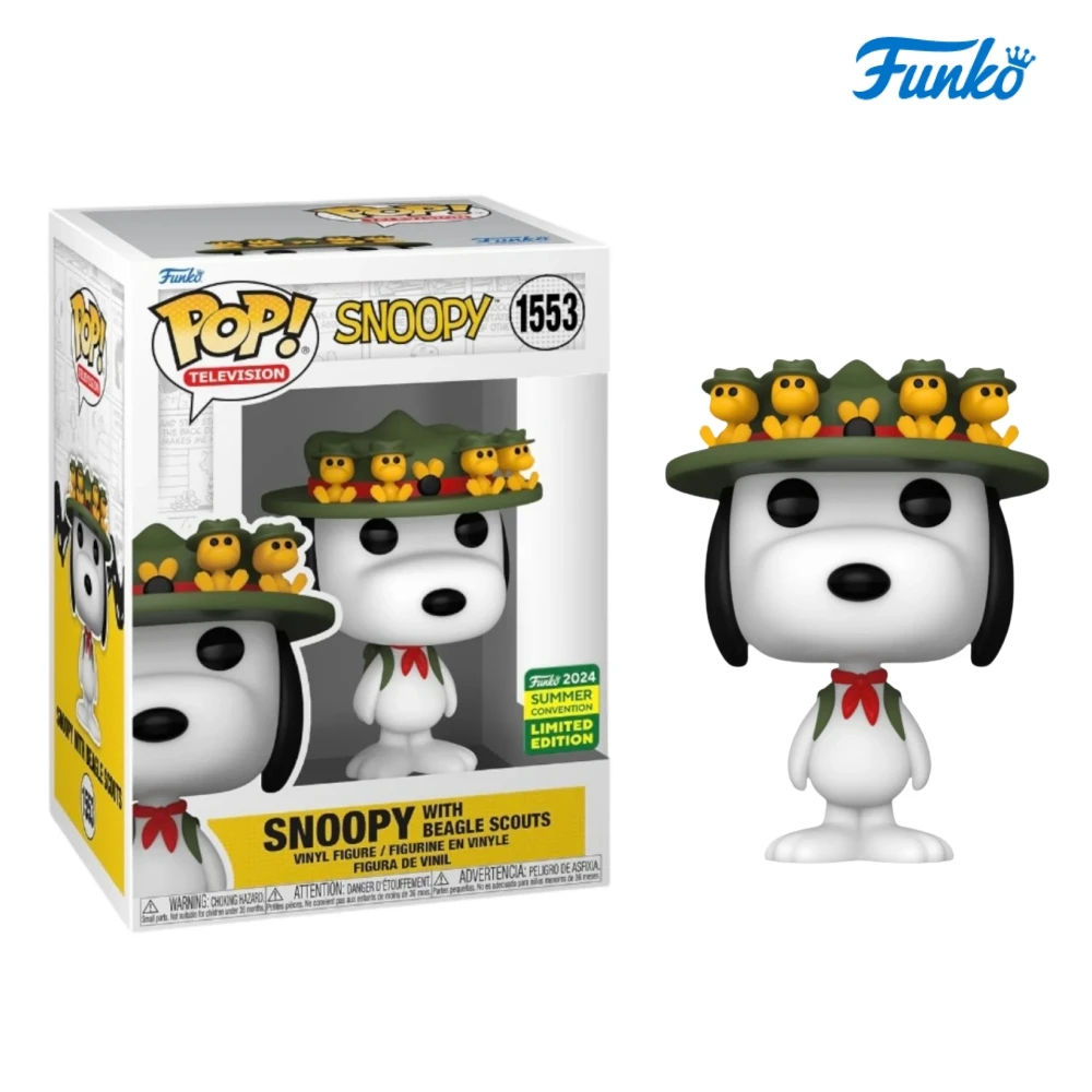Snoopy with Beagle Scouts #1553 Funko Pop Anime Figure Snoopy 3.75 inches Model Toy Collectible Limited Edition Figures Toy Gift
Snoopy with Beagle Scouts #1553 Funko Pop Anime Figure Snoopy 3.75 inches Model Toy Collectible Limited Edition Figures Toy Gift