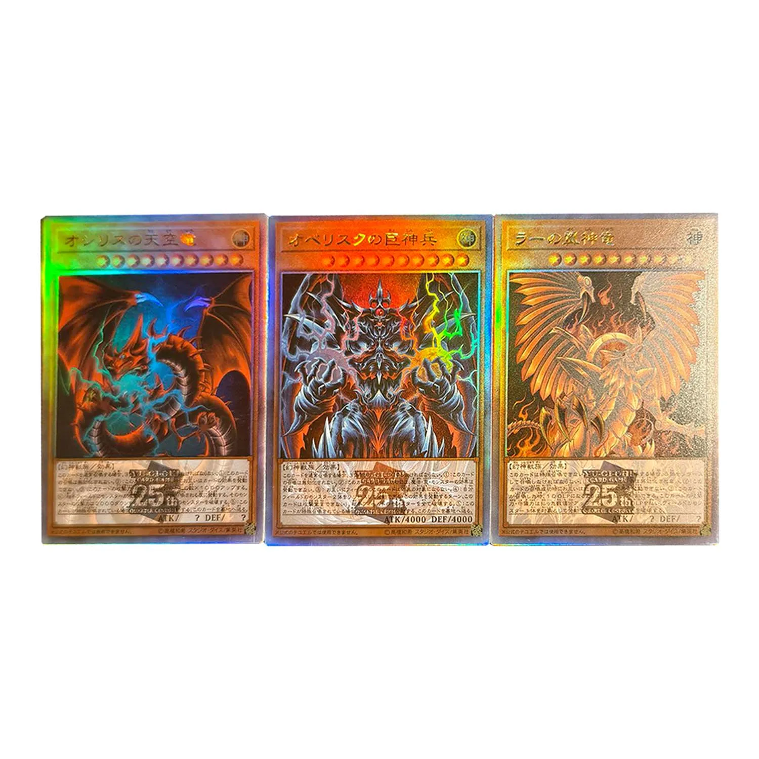 3Pcs/set 59X86Mm Diy Yu-Gi-Oh! Dark Style Egyptian God Collection Card Color Flash Ygo Slifer The Sky Dragon Anime Card Gift
3Pcs/set 59X86Mm Diy Yu-Gi-Oh! Dark Style Egyptian God Collection Card Color Flash Ygo Slifer The Sky Dragon Anime Card Gift