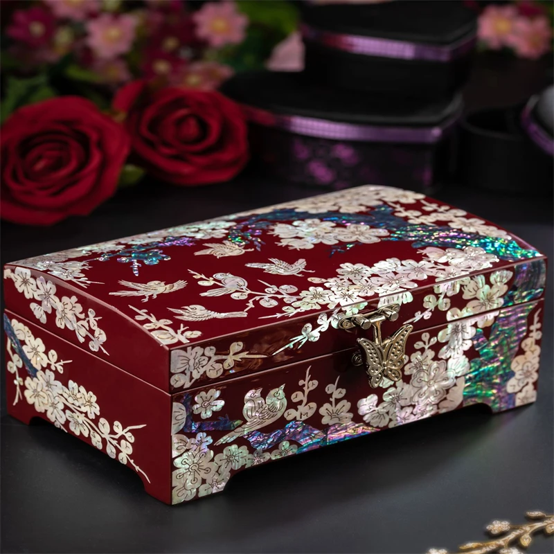 Retro Chinese Style wooden Jewelry Organizer Box Retro with Lock Jewelry Storage Box for Rings, Bracelets, Watches, Necklace
Retro Chinese Style wooden Jewelry Organizer Box Retro with Lock Jewelry Storage Box for Rings, Bracelets, Watches, Necklace