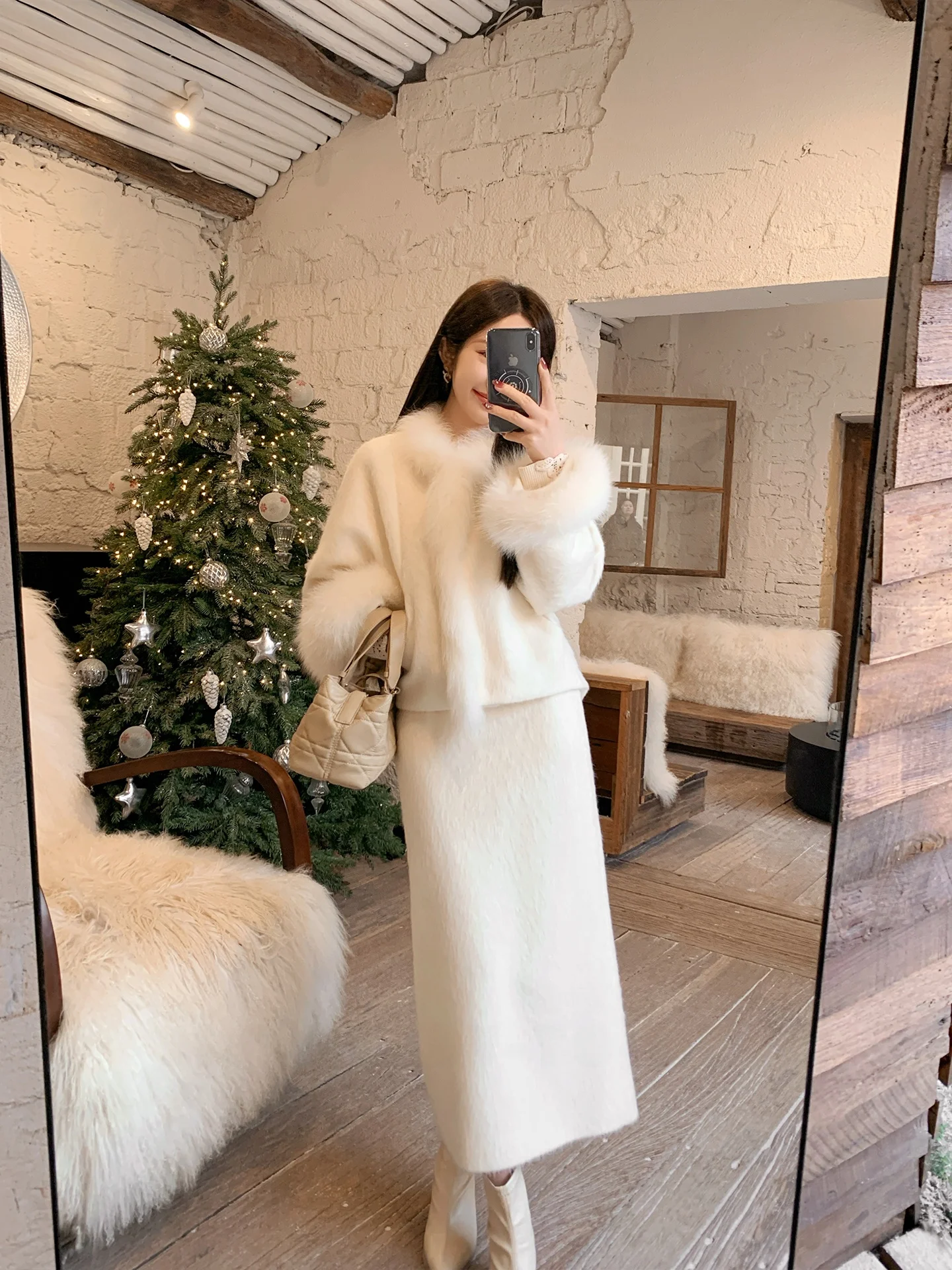 Pure White Cry f Skirt Women's Faion Winter New Arrival High Waist H-Line Wool Blend Skirt Ci Commute Suitable
Pure White Cry f Skirt Women's Faion Winter New Arrival High Waist H-Line Wool Blend Skirt Ci Commute Suitable
