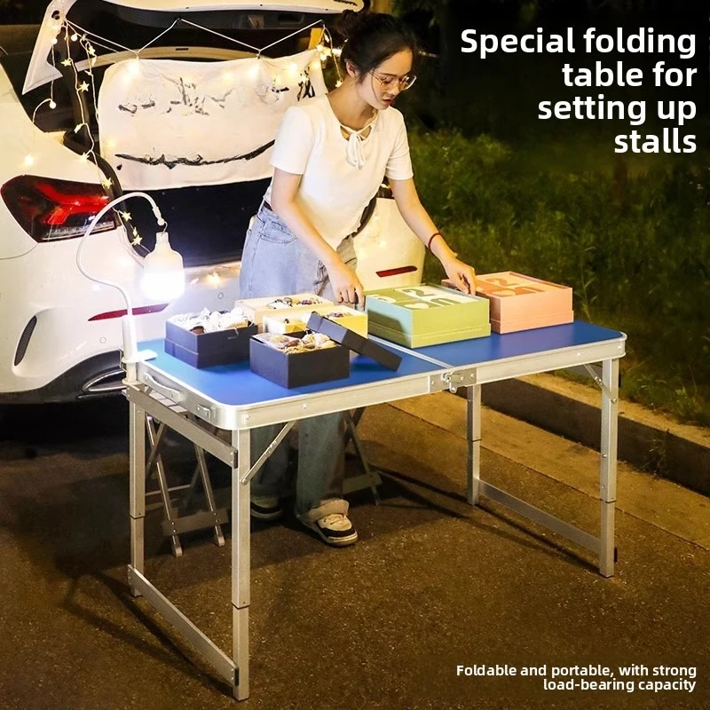 Folding table stall folding outdoor portable lifting work table camping picnic night market folding table and chairs
Folding table stall folding outdoor portable lifting work table camping picnic night market folding table and chairs