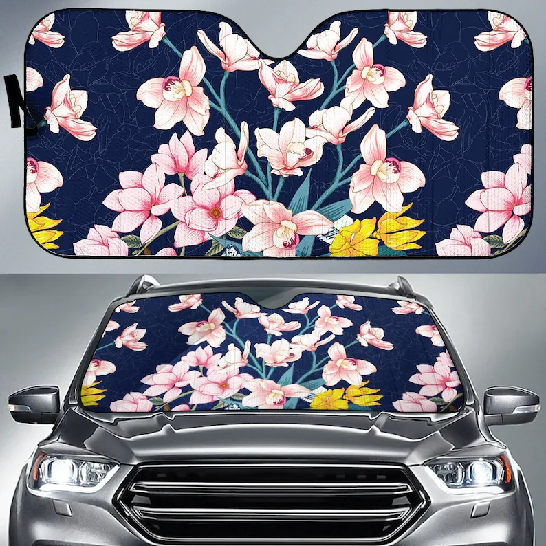 Pink Orchid flowers Car Sun Shade, Auto Sun Shade, Floral Auto Windshield Sun Shade Protector Window Visor Screen Decor
Pink Orchid flowers Car Sun Shade, Auto Sun Shade, Floral Auto Windshield Sun Shade Protector Window Visor Screen Decor