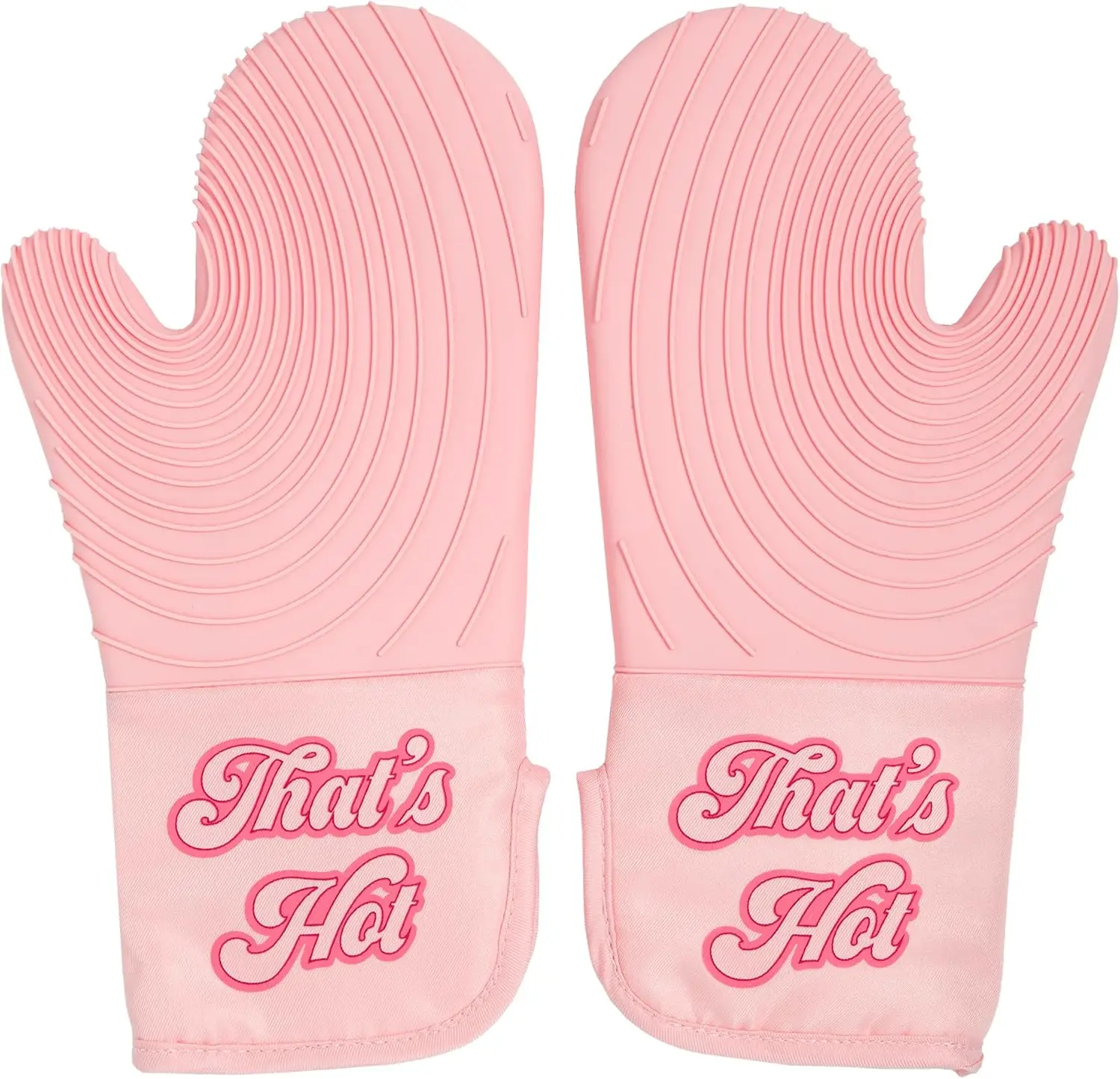 Oven Mitt Set with Iconic That's HOT Design, Heat Resistant Pot Holders Featuring Non-Slip Textured Silicone Grips, 2-Piece Set, Pink
Oven Mitt Set with Iconic That's HOT Design, Heat Resistant Pot Holders Featuring Non-Slip Textured Silicone Grips, 2-Piece Set, Pink