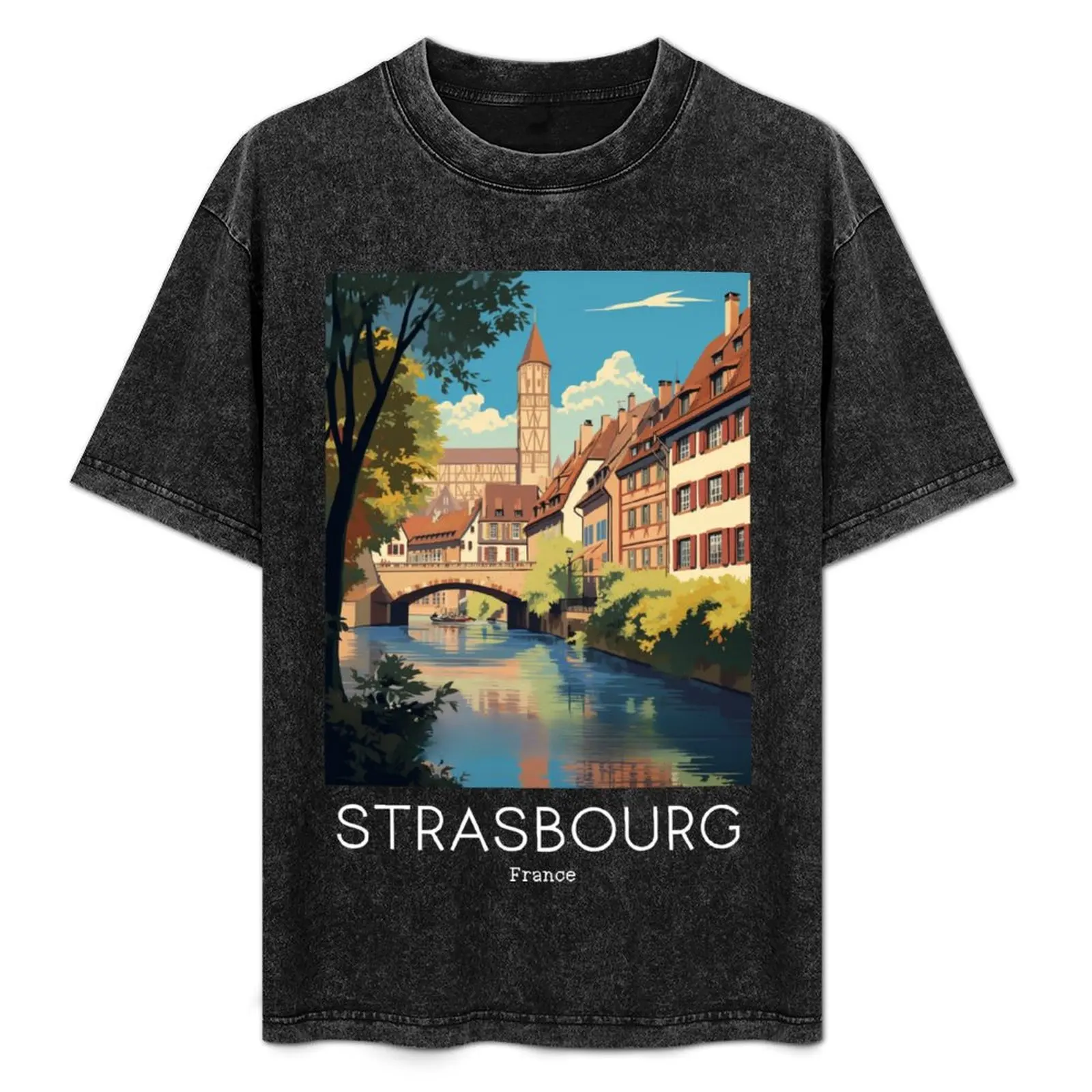 A Vintage Travel Illustration of Strasbourg - France T-Shirt Basic Casual Short Sleeve Cotton Shirt
A Vintage Travel Illustration of Strasbourg - France T-Shirt Basic Casual Short Sleeve Cotton Shirt