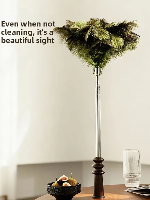 Retro Wooden Feather Duster Ostrich Feather Static Absorption Household Cleaning Tool Extendable Household Cleaning Supplies
Retro Wooden Feather Duster Ostrich Feather Static Absorption Household Cleaning Tool Extendable Household Cleaning Supplies