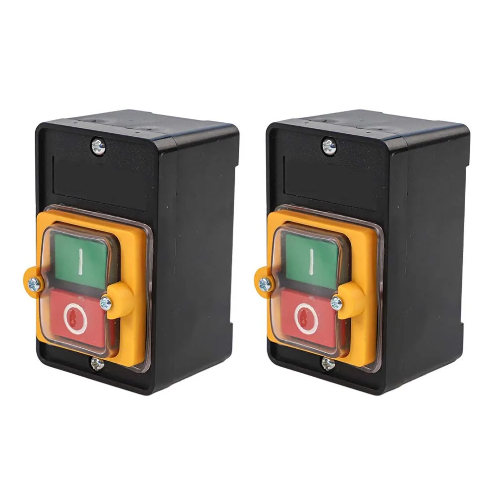 2PCS KAO-5H Push Button Switch Waterproof Motor Start Stop Control Switch 220V 10A with Latching I/O Design for Machinery Use
2PCS KAO-5H Push Button Switch Waterproof Motor Start Stop Control Switch 220V 10A with Latching I/O Design for Machinery Use