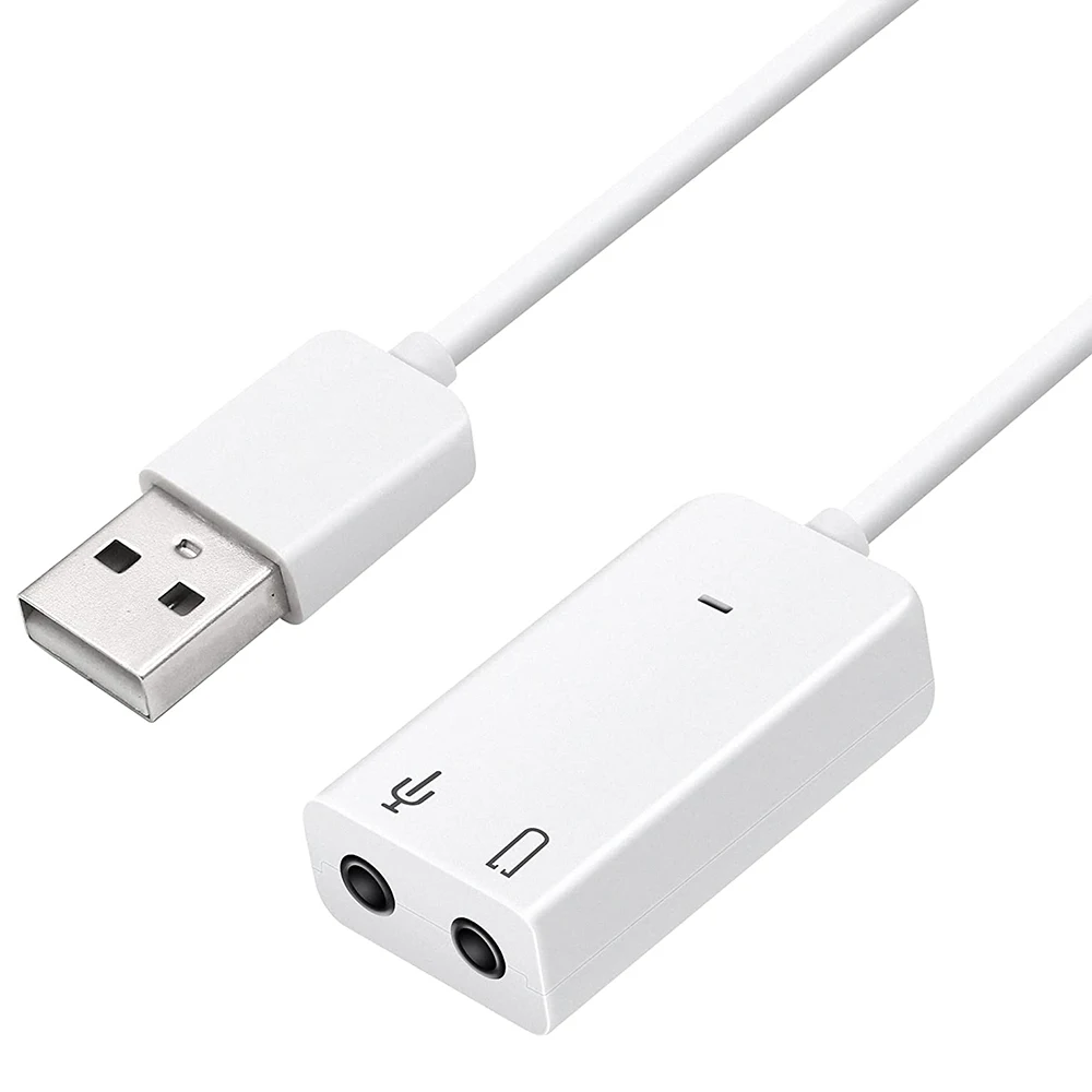 USB Sound Card Adapter 7.1 Channel External Audio Adapter Stereo Converter 3.5mm AUX Microphone for Windows Laptop Desktop PC 
USB Sound Card Adapter 7.1 Channel External Audio Adapter Stereo Converter 3.5mm AUX Microphone for Windows Laptop Desktop PC