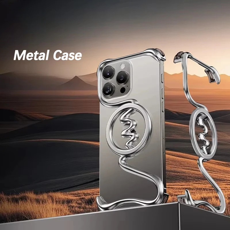 3D Track Metal Frame Magsafe Phone Case for iPhone 16pro 16 Pro Max Aluminum Alloy Frameless Wireless Charging Shockproof Cover
3D Track Metal Frame Magsafe Phone Case for iPhone 16pro 16 Pro Max Aluminum Alloy Frameless Wireless Charging Shockproof Cover