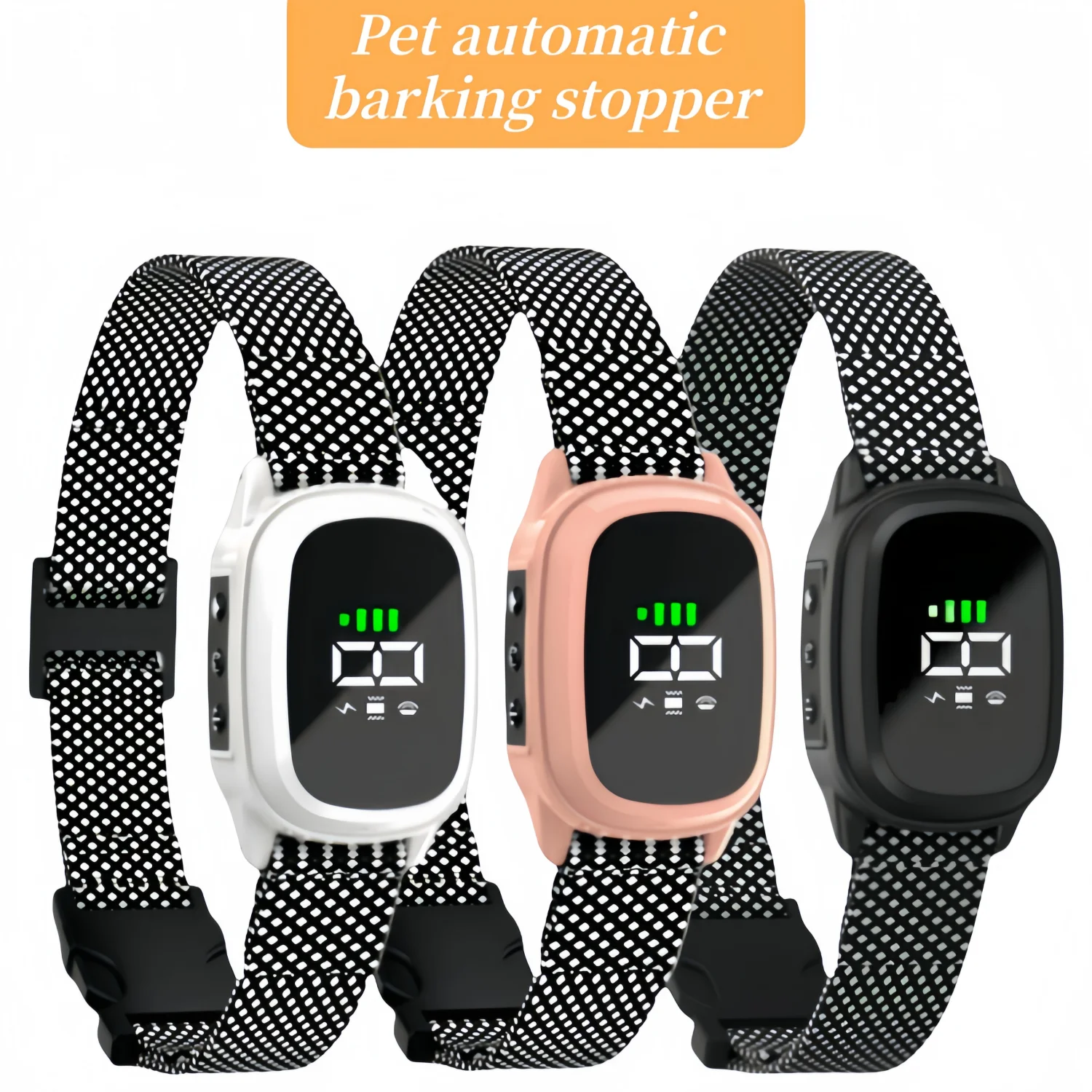 Pet Dog Anti Barking Device Waterproof Ultrasonic Stop Barking Vibration Anti Bark Collar Dogs Training Collar For all dogs
Pet Dog Anti Barking Device Waterproof Ultrasonic Stop Barking Vibration Anti Bark Collar Dogs Training Collar For all dogs