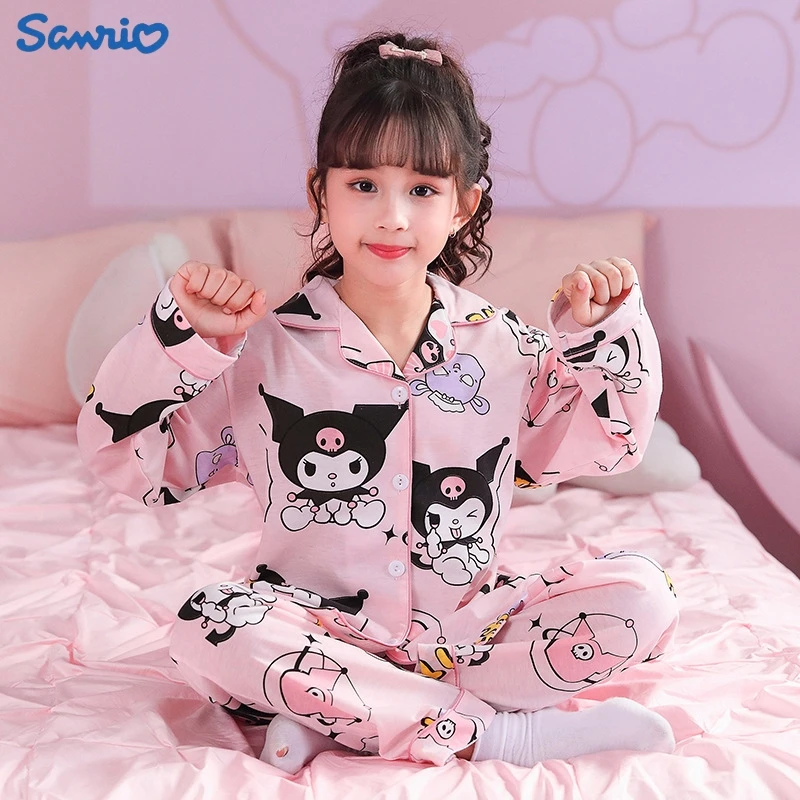 Kawaii Sanrio Thin Cotton Child Pajamas Set Kuromi Cinnamoroll Cute Cartoon Children Home Clothes Birthday Gift
Kawaii Sanrio Thin Cotton Child Pajamas Set Kuromi Cinnamoroll Cute Cartoon Children Home Clothes Birthday Gift