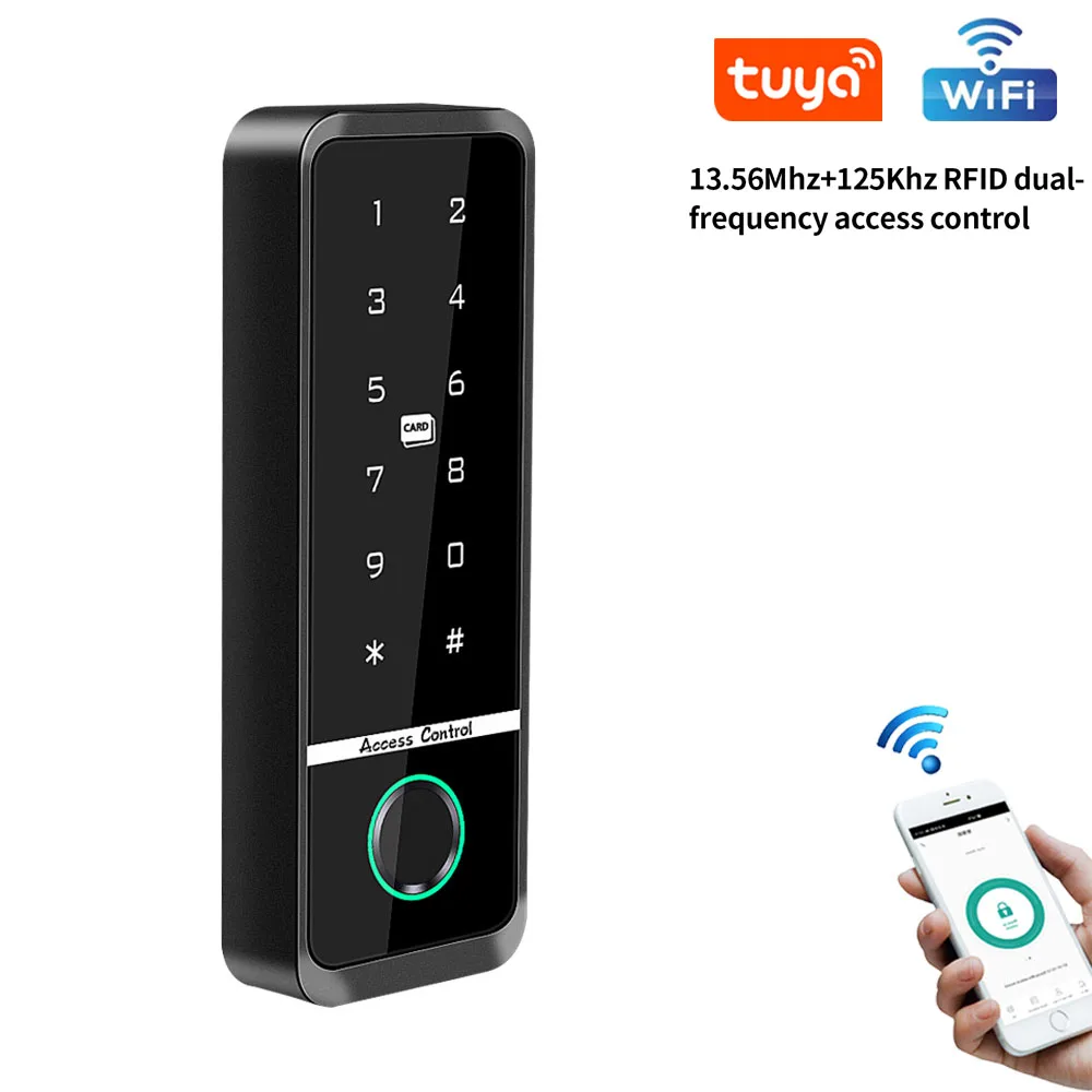 Контроллер доступа по отпечаткам пальцев Wi-Fi Tuya, уличная водонепроницаемая автономная RFID-клавиатура, 125 кГц/13,56 МГц, разблокировка умного приложения
Контроллер доступа по отпечаткам пальцев Wi-Fi Tuya, уличная водонепроницаемая автономная RFID-клавиатура, 125 кГц/13,56 МГц, разблокировка умного приложения