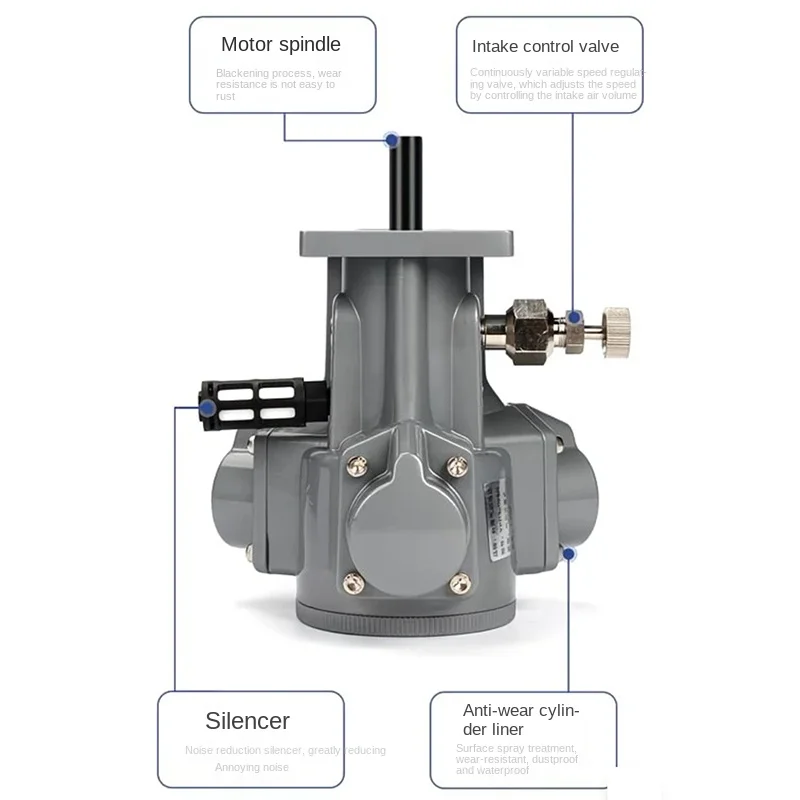 010 High Torque Pneumatic Motor, Low-speed High-power Motor, 1/8HP 1100RPM
010 High Torque Pneumatic Motor, Low-speed High-power Motor, 1/8HP 1100RPM
