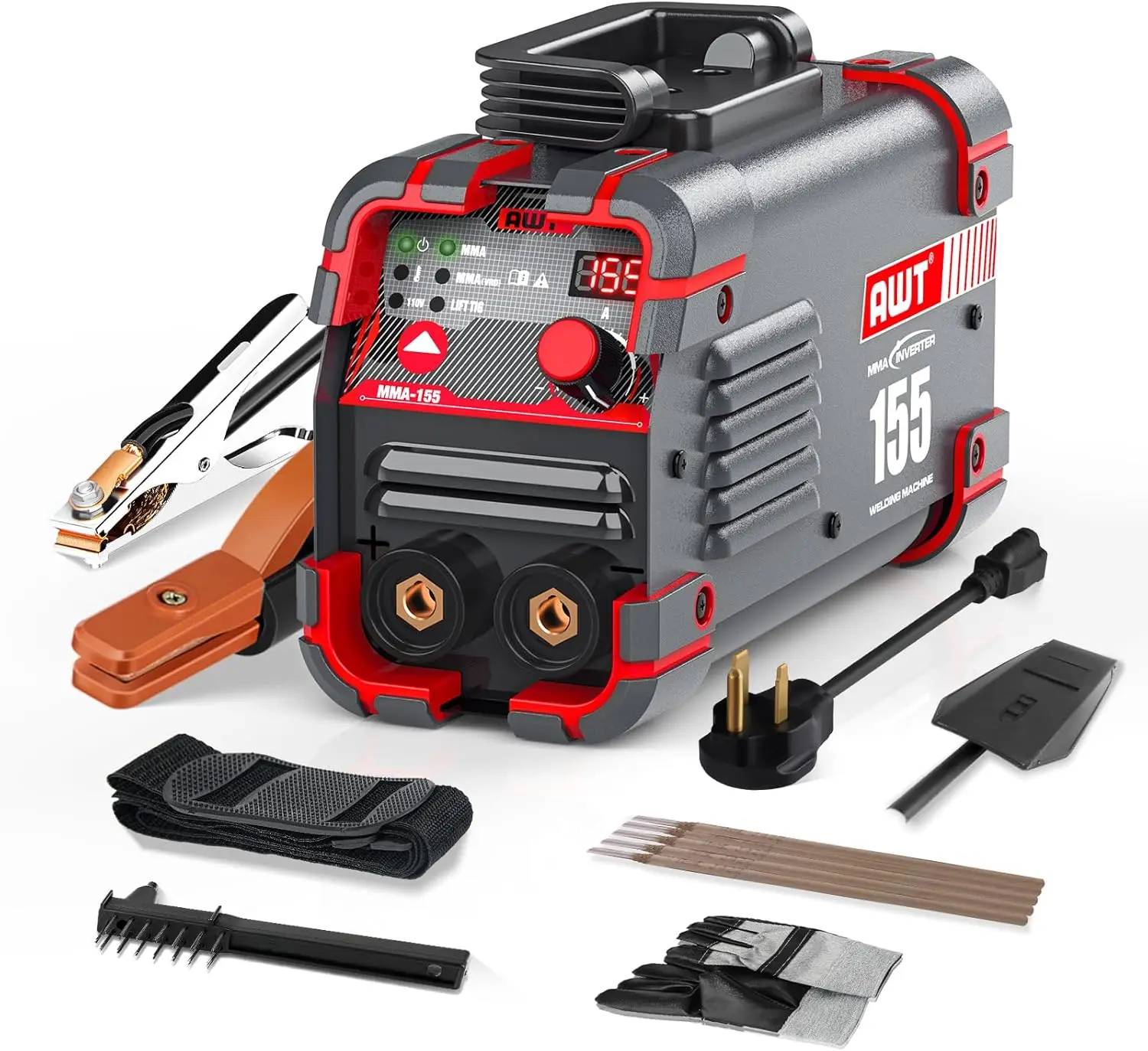 155Amp Mini 2-in-1 ARC/Lift TIG Welder 110/220V with VRD, Digital Display IGBT Inverter Portable MMA Machine
155Amp Mini 2-in-1 ARC/Lift TIG Welder 110/220V with VRD, Digital Display IGBT Inverter Portable MMA Machine