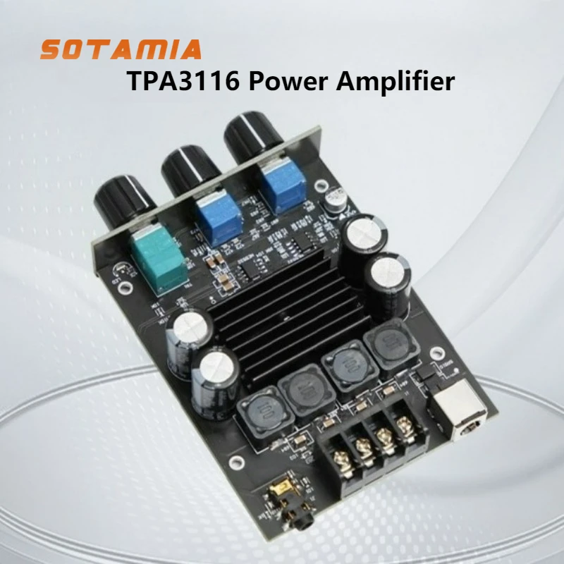SOTAMIA TPA3116 Усилитель мощности 100 Втx2 Стерео Hi-Fi усилитель класса D 2,0-канальный звуковой динамик Amplificador Домашний аудиоусилитель
SOTAMIA TPA3116 Усилитель мощности 100 Втx2 Стерео Hi-Fi усилитель класса D 2,0-канальный звуковой динамик Amplificador Домашний аудиоусилитель
