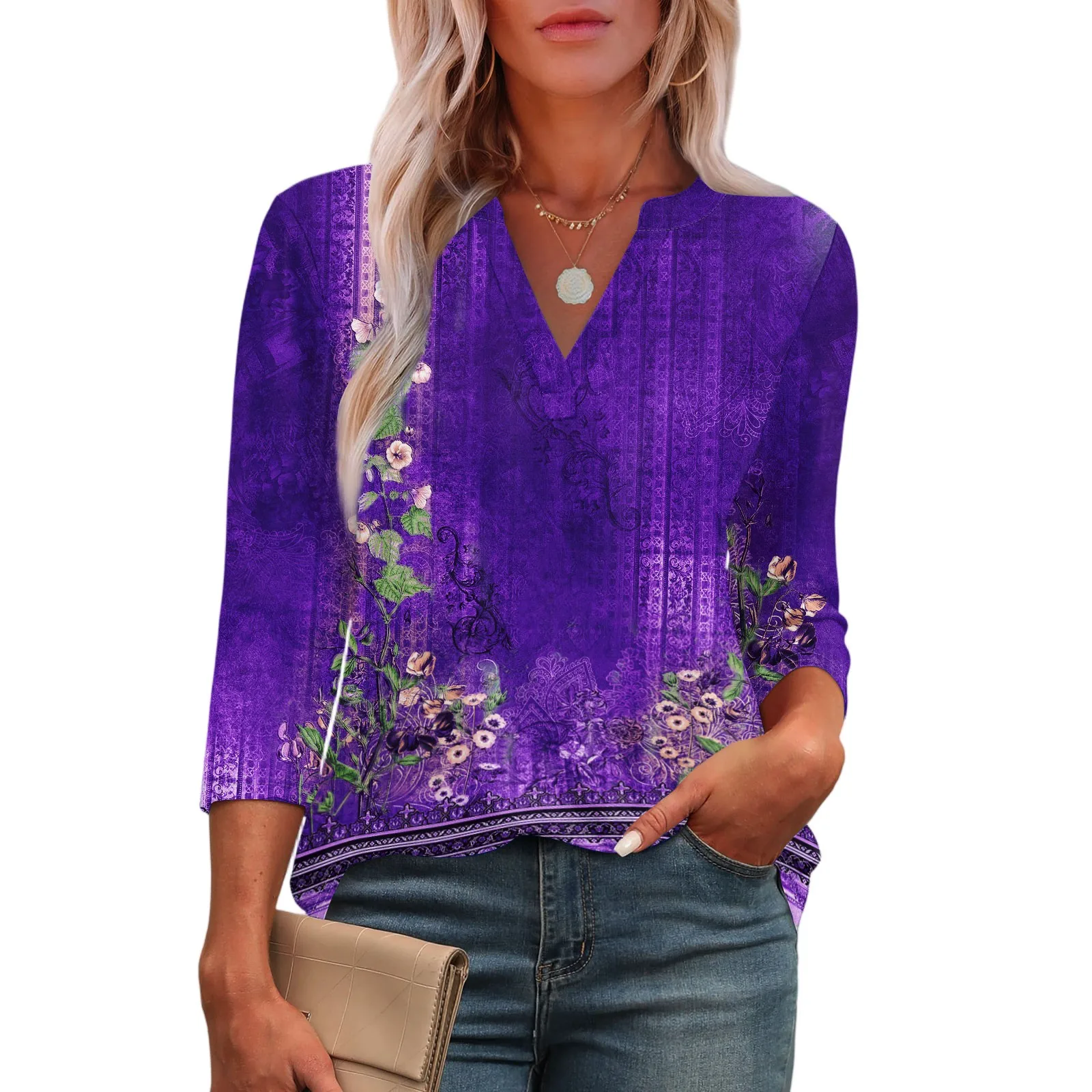 Y2k Tops 3/4 Sleeve Shirts For Women Tees Blouses Casual Plus Size Basic Tops Pullover Ladies Tunic Blouses Women'S T-Shirts
Y2k Tops 3/4 Sleeve Shirts For Women Tees Blouses Casual Plus Size Basic Tops Pullover Ladies Tunic Blouses Women'S T-Shirts