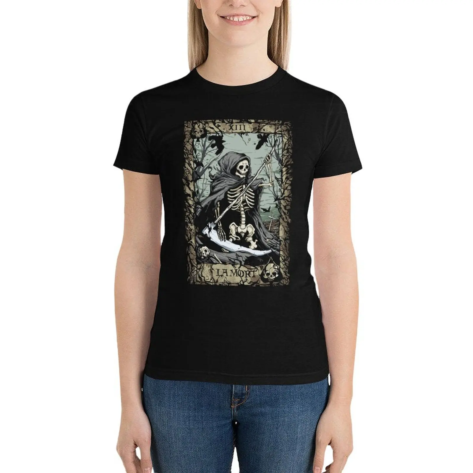 La mort T-Shirt cute tops Female clothing anime clothes plus size t shirts for Women loose fit
La mort T-Shirt cute tops Female clothing anime clothes plus size t shirts for Women loose fit