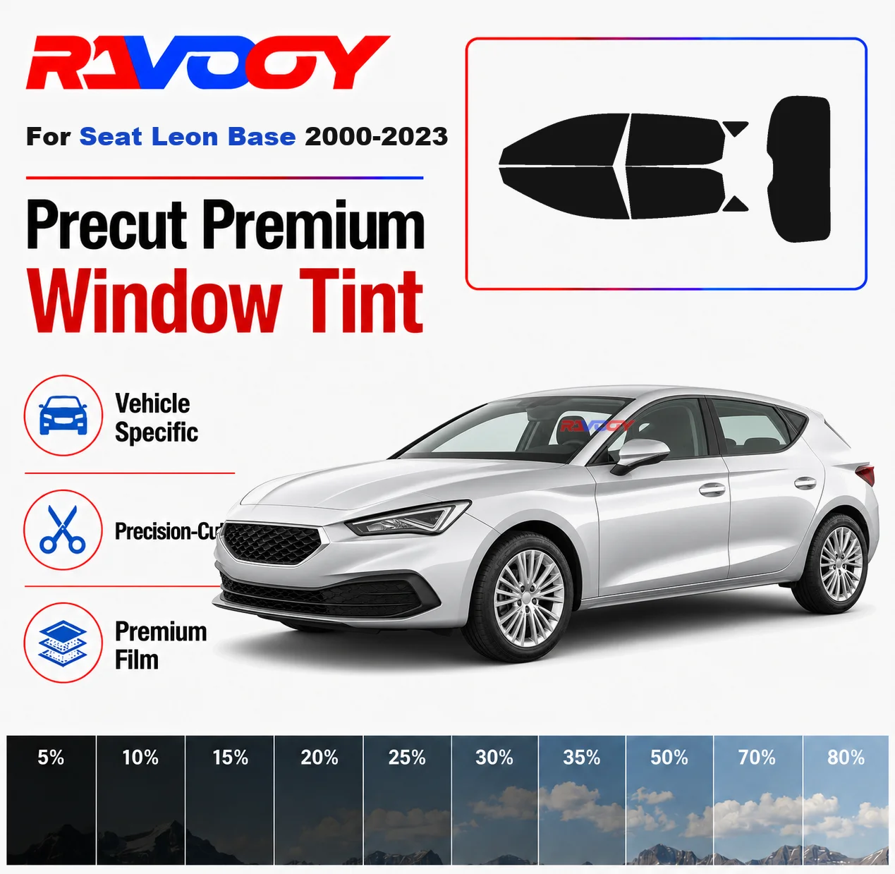 Premium Precut Window Tint Kit Front Rear Windows Rear Windshield For Seat Leon Base 2000-2023 Complete Set Nano Ceramic Film
Premium Precut Window Tint Kit Front Rear Windows Rear Windshield For Seat Leon Base 2000-2023 Complete Set Nano Ceramic Film