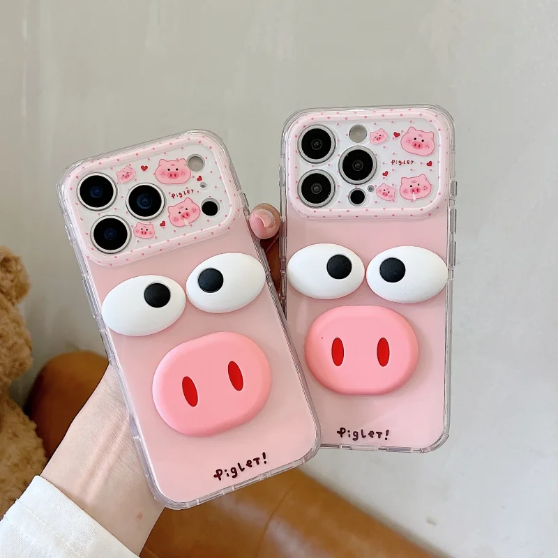 Luxury Cute cartoon 3D Pig Snout Clear Soft Case protection For iPhone 17 16 15 14 Pro Max Polka Dots Pig Camera lens protect
Luxury Cute cartoon 3D Pig Snout Clear Soft Case protection For iPhone 17 16 15 14 Pro Max Polka Dots Pig Camera lens protect 