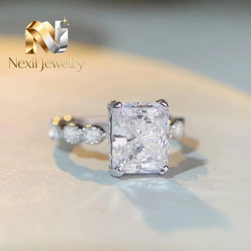 Nexil Jewelry Luxury Solid Platinum PT950 4 karat Reddish Cut Diamond Ring Women's Moissanite Ring
Nexil Jewelry Luxury Solid Platinum PT950 4 karat Reddish Cut Diamond Ring Women's Moissanite Ring