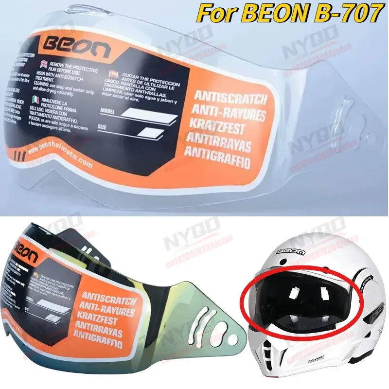 Motorcycle Helmet Lens High-definition Transparent Silver Plated Dark Off-road Helmet Suitable for BEON B707
Motorcycle Helmet Lens High-definition Transparent Silver Plated Dark Off-road Helmet Suitable for BEON B707