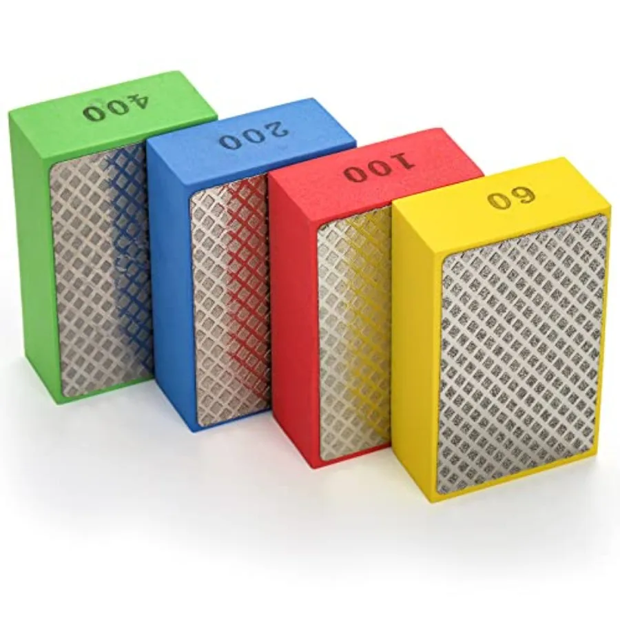 4 Pack Diamond Hand Polishing Pads, 60/100/200/400 Grit Wet and Dry Sanding Blocks Sandpaper Sponge Tile Polishing Tools for Ti
4 Pack Diamond Hand Polishing Pads, 60/100/200/400 Grit Wet and Dry Sanding Blocks Sandpaper Sponge Tile Polishing Tools for Ti