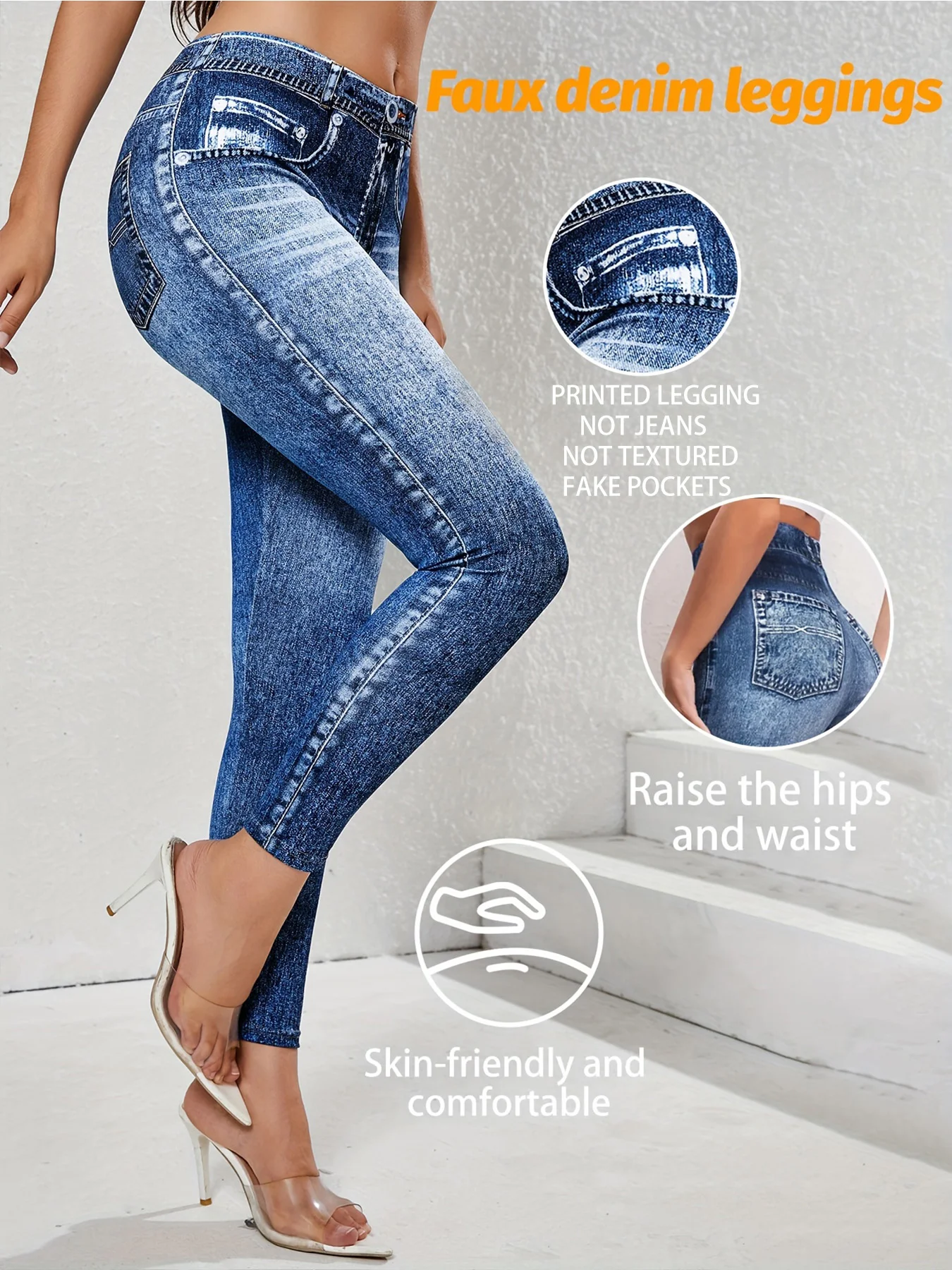 Women's Non-Denim Leggings, Stretchy Butt Lift With Pockets Comfortable Tummy Control Fitness casual Yoga Pants for Daily Wear
Women's Non-Denim Leggings, Stretchy Butt Lift With Pockets Comfortable Tummy Control Fitness casual Yoga Pants for Daily Wear