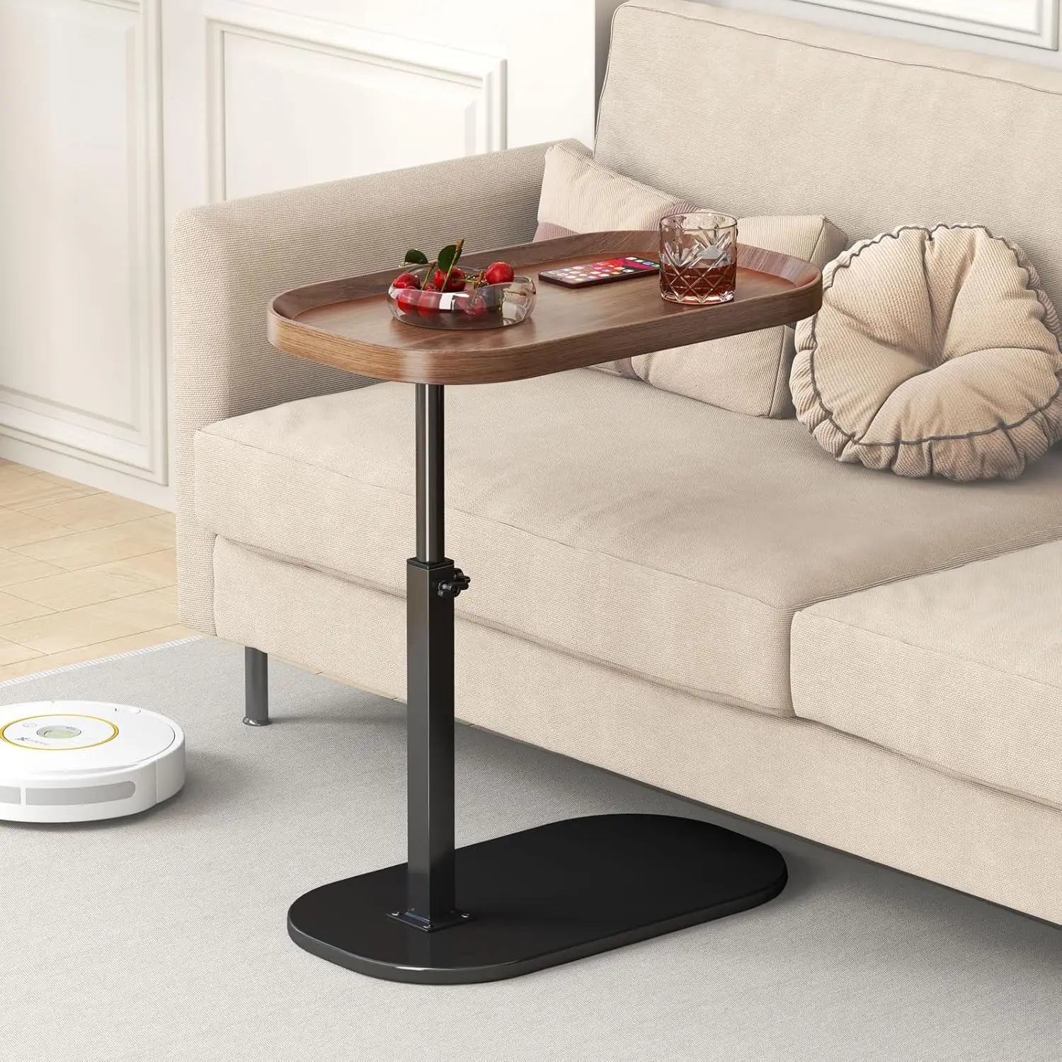 C Shaped Side Table Adjustable Height, 360°Swivel C Shaped End Table, Couch Side Tables That Slide Under, Small Coffee C Table
C Shaped Side Table Adjustable Height, 360°Swivel C Shaped End Table, Couch Side Tables That Slide Under, Small Coffee C Table