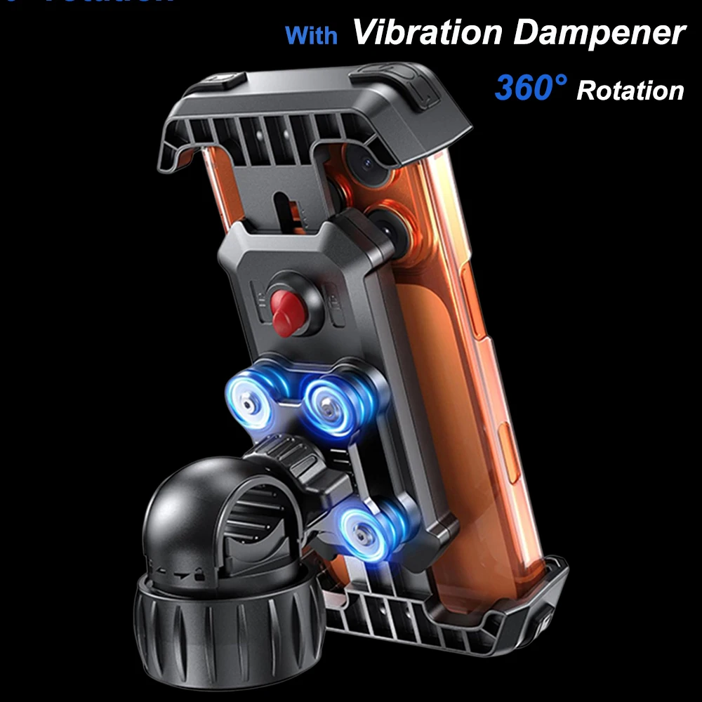 Motorcycle Phone Mount - Dual Vibration Dampener, Universal Bike Phone Holder for iPhone 17/16/15/14/13 Series & Android 4.7-7”
Motorcycle Phone Mount - Dual Vibration Dampener, Universal Bike Phone Holder for iPhone 17/16/15/14/13 Series & Android 4.7-7”