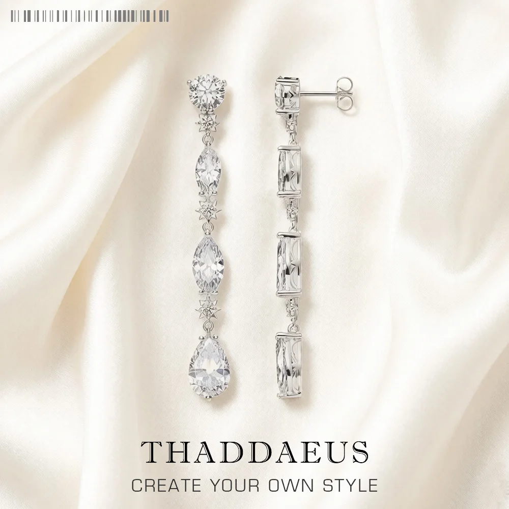 Long Earrings White Zircon Tear Drop Europe Style Summer Fine Jewelry Trendy Gift For Women 925 Sterling Silver
Long Earrings White Zircon Tear Drop Europe Style Summer Fine Jewelry Trendy Gift For Women 925 Sterling Silver