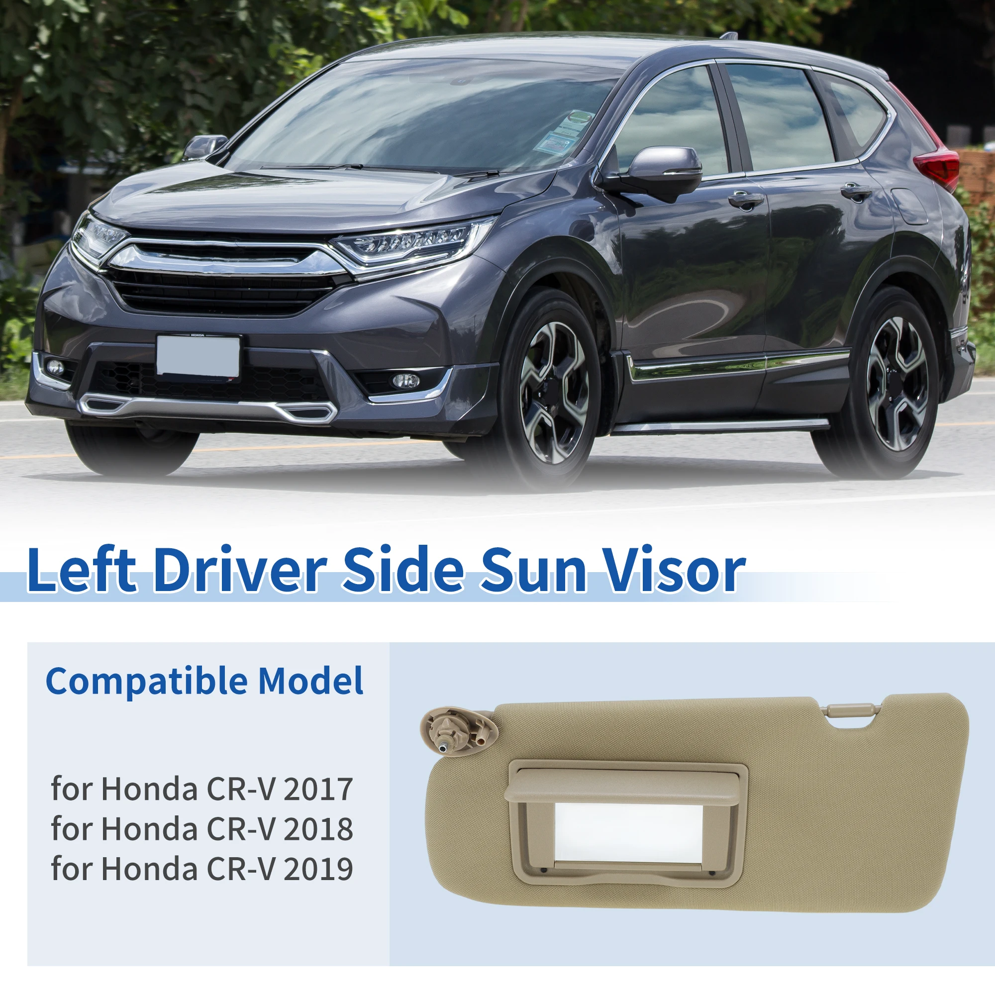 UXCELL No.83280-TLA-A12ZB Beige Left Driver Side Sun Visor for Honda CR-V 2017-2019
UXCELL No.83280-TLA-A12ZB Beige Left Driver Side Sun Visor for Honda CR-V 2017-2019