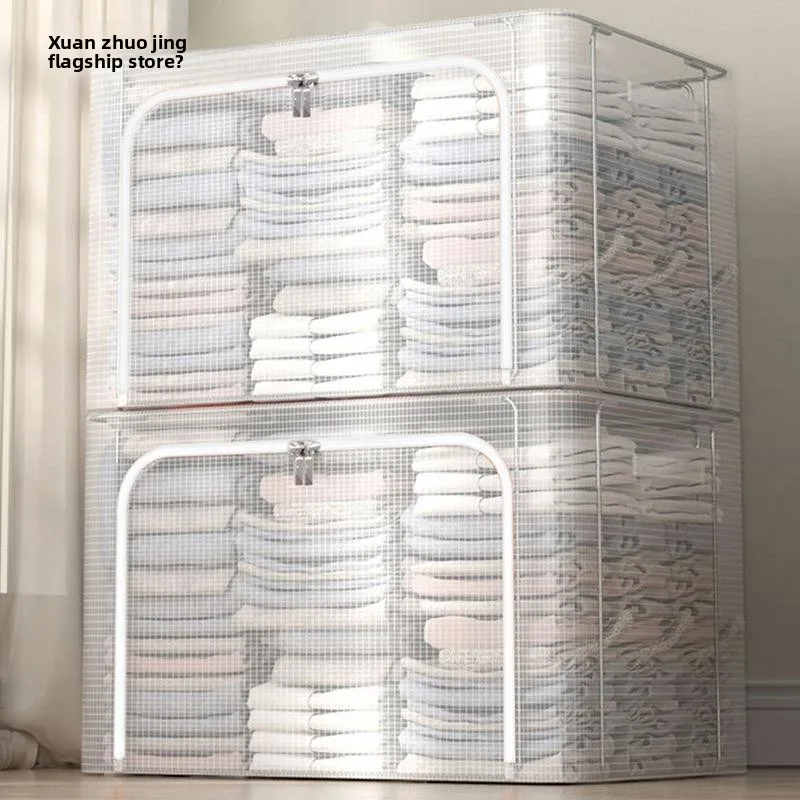 Transparent Clothing Storage Box Home Use Wardrobe Organizer Creative Fabric Storeroom Box 60L Capaci Bedroom ential
Transparent Clothing Storage Box Home Use Wardrobe Organizer Creative Fabric Storeroom Box 60L Capaci Bedroom ential
