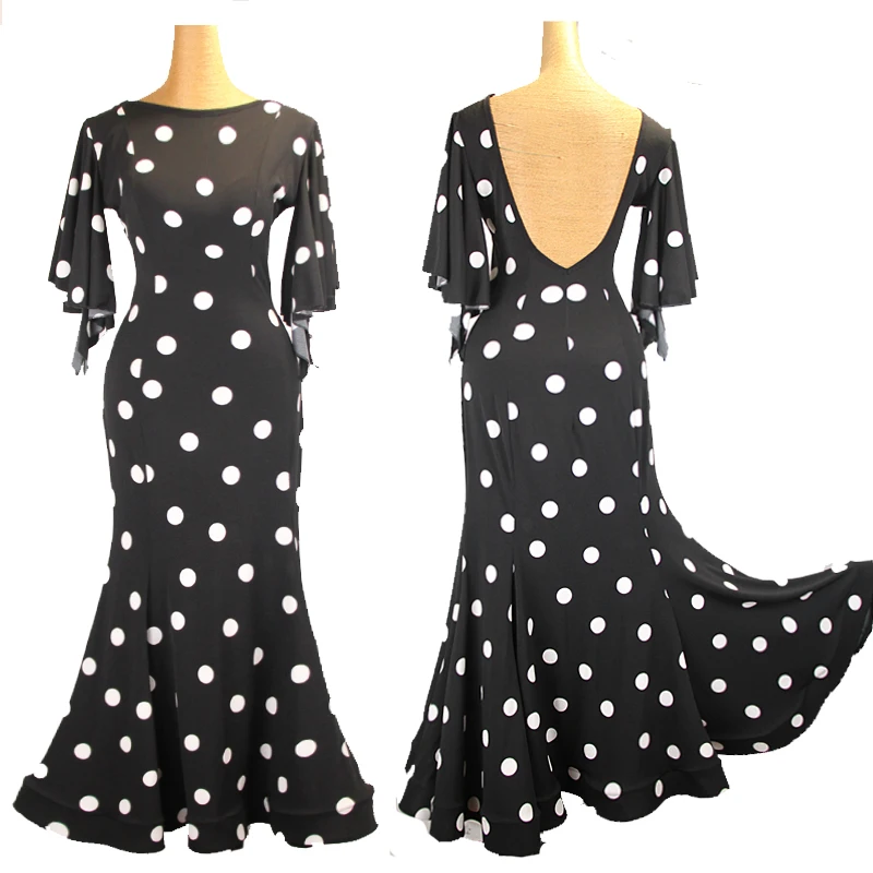 Modern Dance Dress Adult Female National Standard Dance Practice Clothes Wave Point Fishtail Dress Ballroom Dance Dress DQL8216
Modern Dance Dress Adult Female National Standard Dance Practice Clothes Wave Point Fishtail Dress Ballroom Dance Dress DQL8216