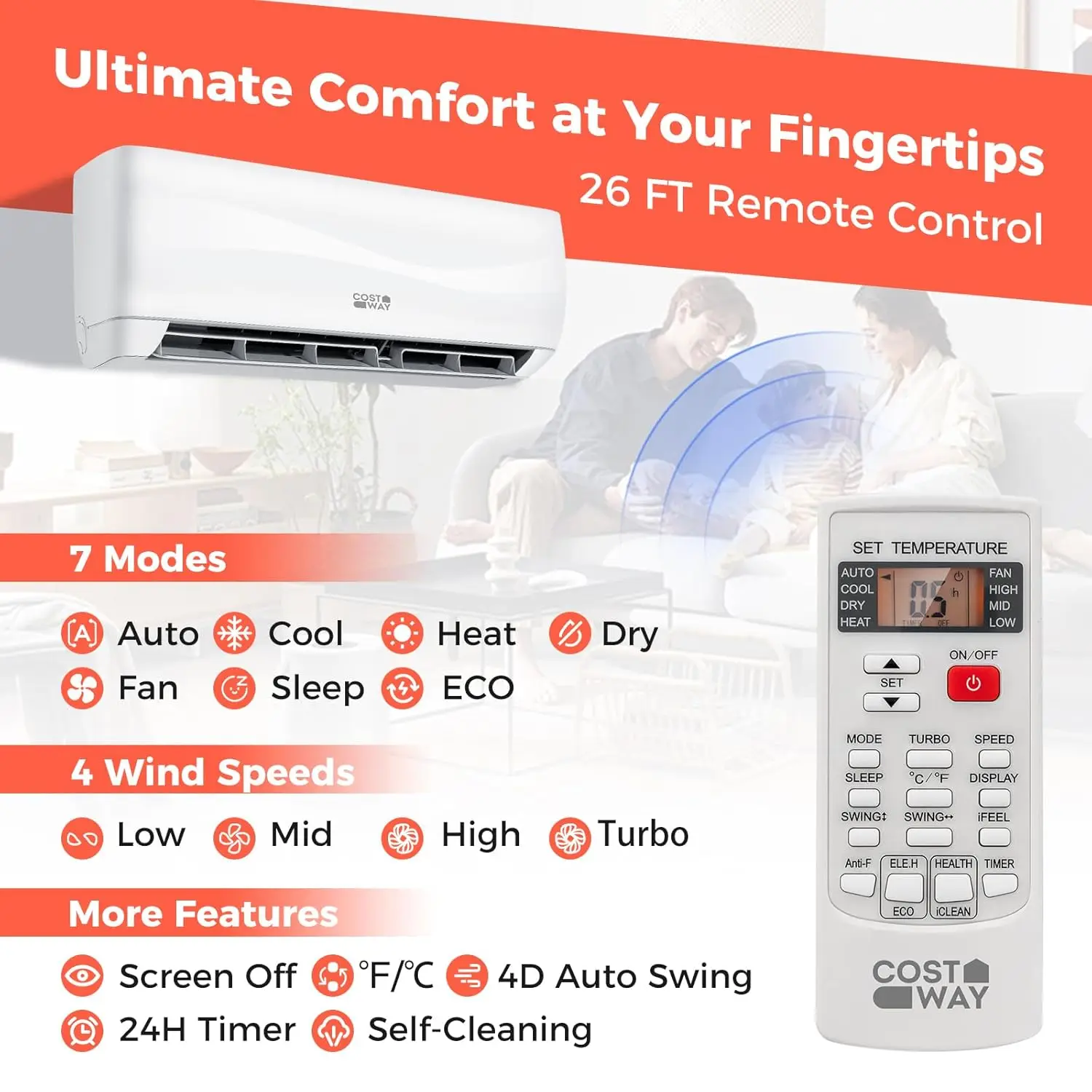 18000BTU Mini Split Air Conditioner& Heater, 19 SEER2 208-230V Wall-Mounted Ductless AC Unit Cools Rooms up to 1250 Sq., Custom
18000BTU Mini Split Air Conditioner& Heater, 19 SEER2 208-230V Wall-Mounted Ductless AC Unit Cools Rooms up to 1250 Sq., Custom
