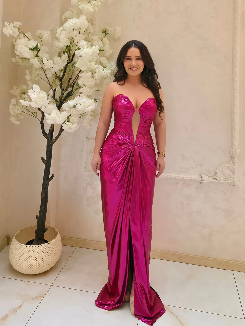 Блестящие атласные вечерние платья по индивидуальному заказу, модные платья для выпускного вечера без рукавов в форме сердца, изысканные платья для особых случаев
Блестящие атласные вечерние платья по индивидуальному заказу, модные платья для выпускного вечера без рукавов в форме сердца, изысканные платья для особых случаев