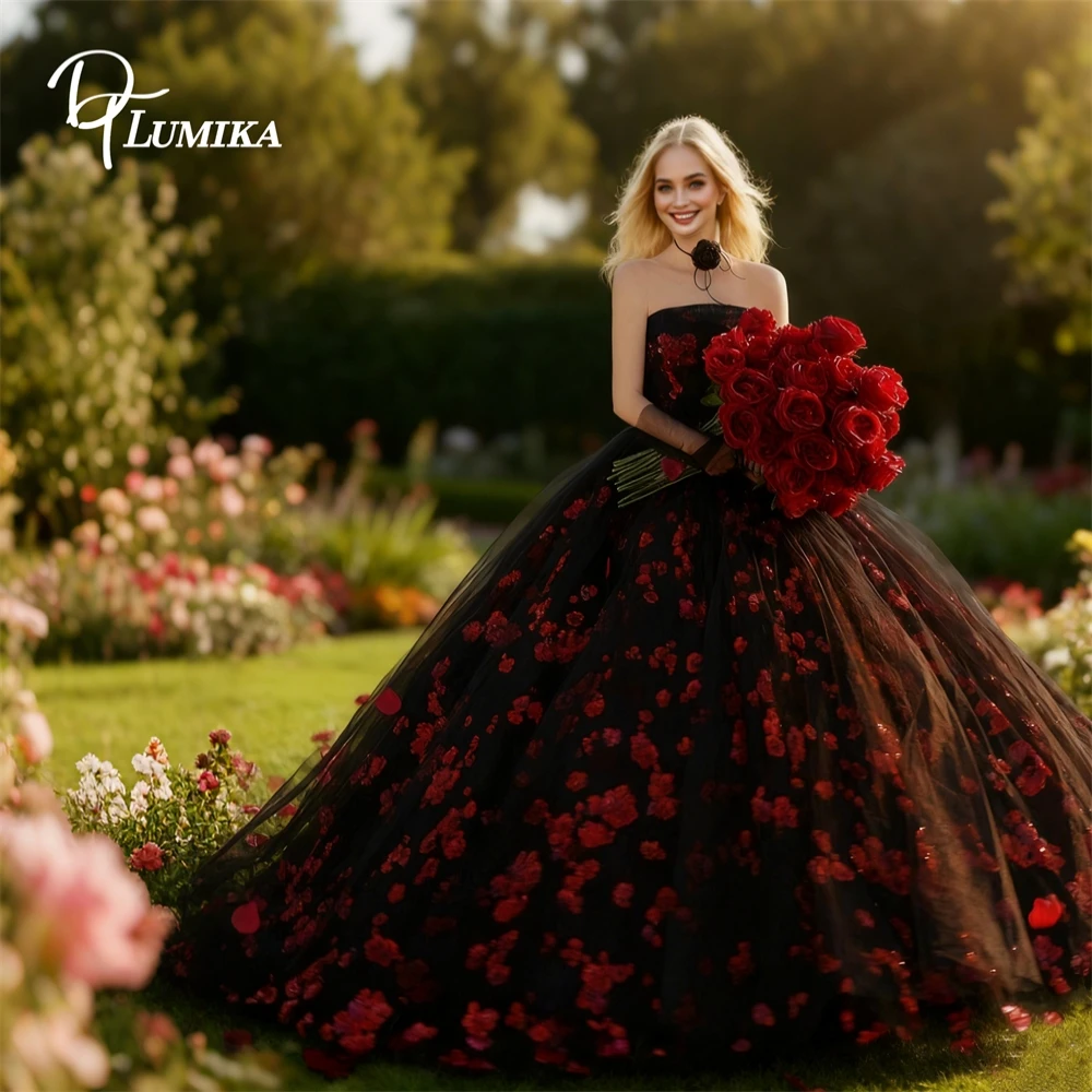 DTLumika Black Rose Maxi Dress for Women, Strapless Lace Up Long Evening Dresses Wedding Partyb Gowns High End
DTLumika Black Rose Maxi Dress for Women, Strapless Lace Up Long Evening Dresses Wedding Partyb Gowns High End