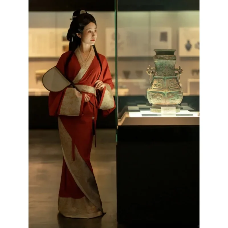 2026 new collar fish tail ancient clothing red Western Han Dynasty wardrobe restoration Warring States robe Hanfu women
2026 new collar fish tail ancient clothing red Western Han Dynasty wardrobe restoration Warring States robe Hanfu women