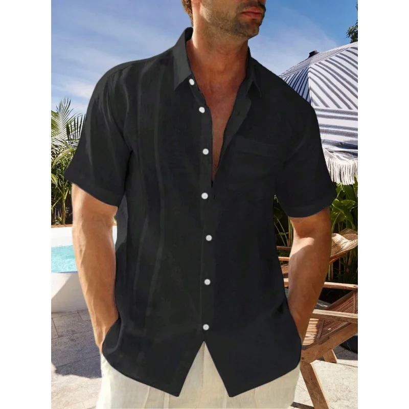 2026 Quality Mens Short Sleeve Cuban Camp Guayabera Shirt Linen Cotton Hippie Beach Button Down Shirts
2026 Quality Mens Short Sleeve Cuban Camp Guayabera Shirt Linen Cotton Hippie Beach Button Down Shirts