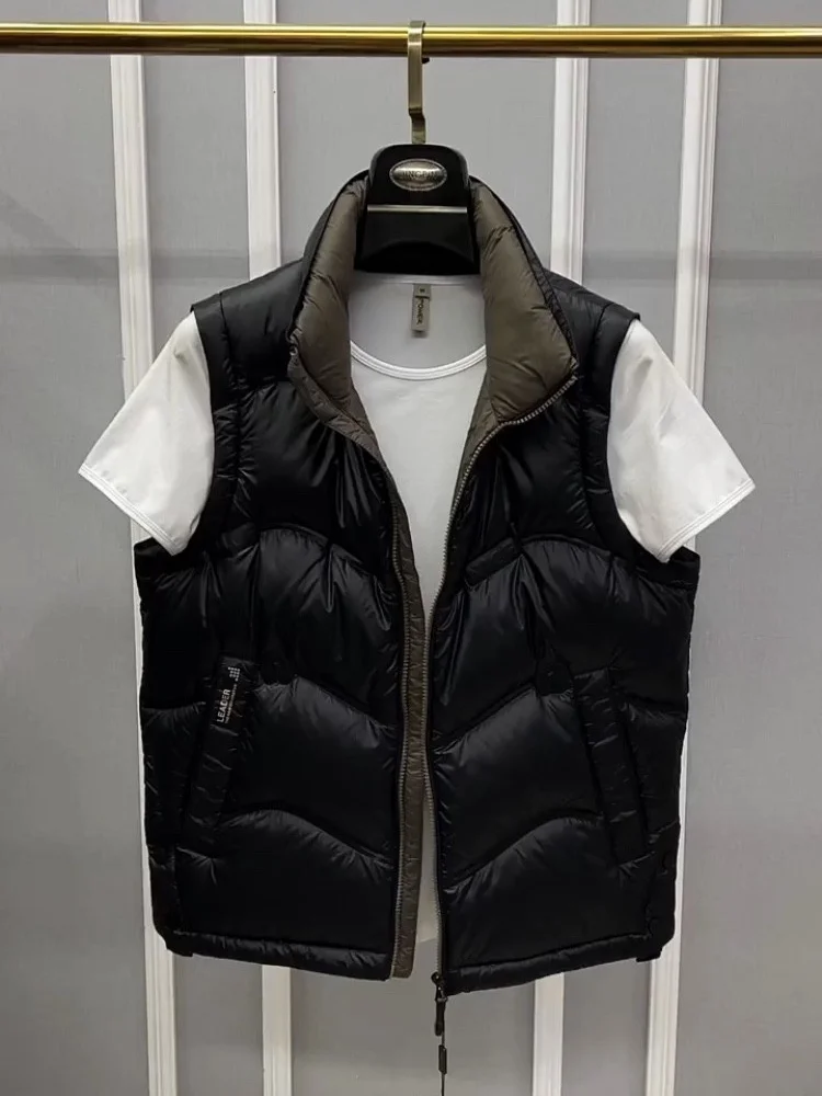 Новая осенне-зимняя мужская свободная пуховая жилетка в корейском стиле, универсальная, с воротником-стойкой и подплечниками
Новая осенне-зимняя мужская свободная пуховая жилетка в корейском стиле, универсальная, с воротником-стойкой и подплечниками