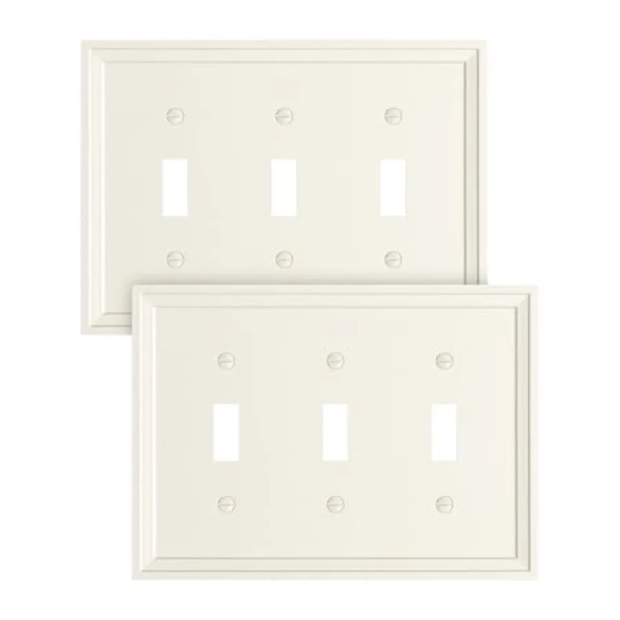 2-Pack Triple Toggle Light Switch Cover Plate, Decorative Switch Plate Covers, Natural Bamboo Fiber 3 Gang Wall Plate, Corrosio
2-Pack Triple Toggle Light Switch Cover Plate, Decorative Switch Plate Covers, Natural Bamboo Fiber 3 Gang Wall Plate, Corrosio